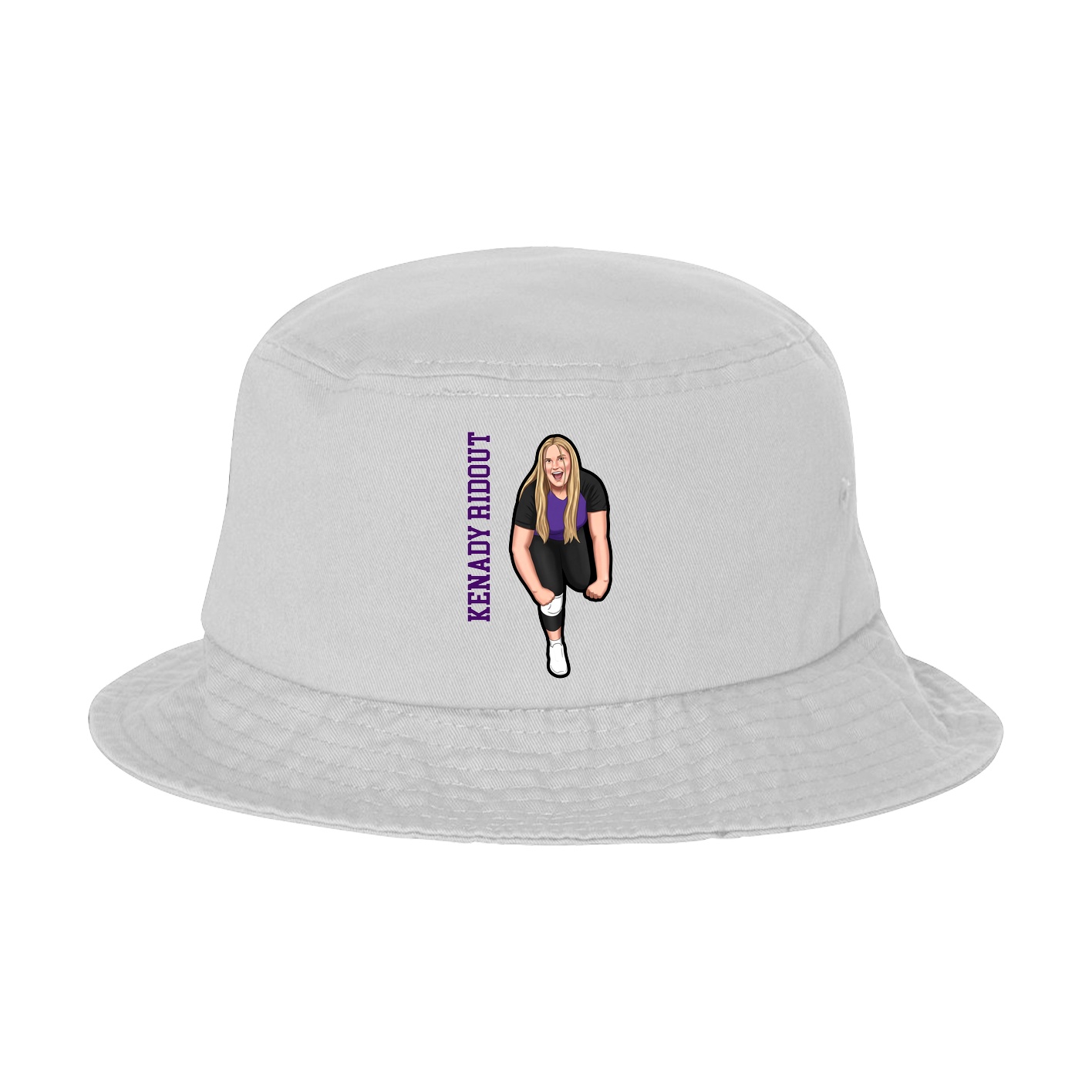 Bucket Cap — Name Vertical in White