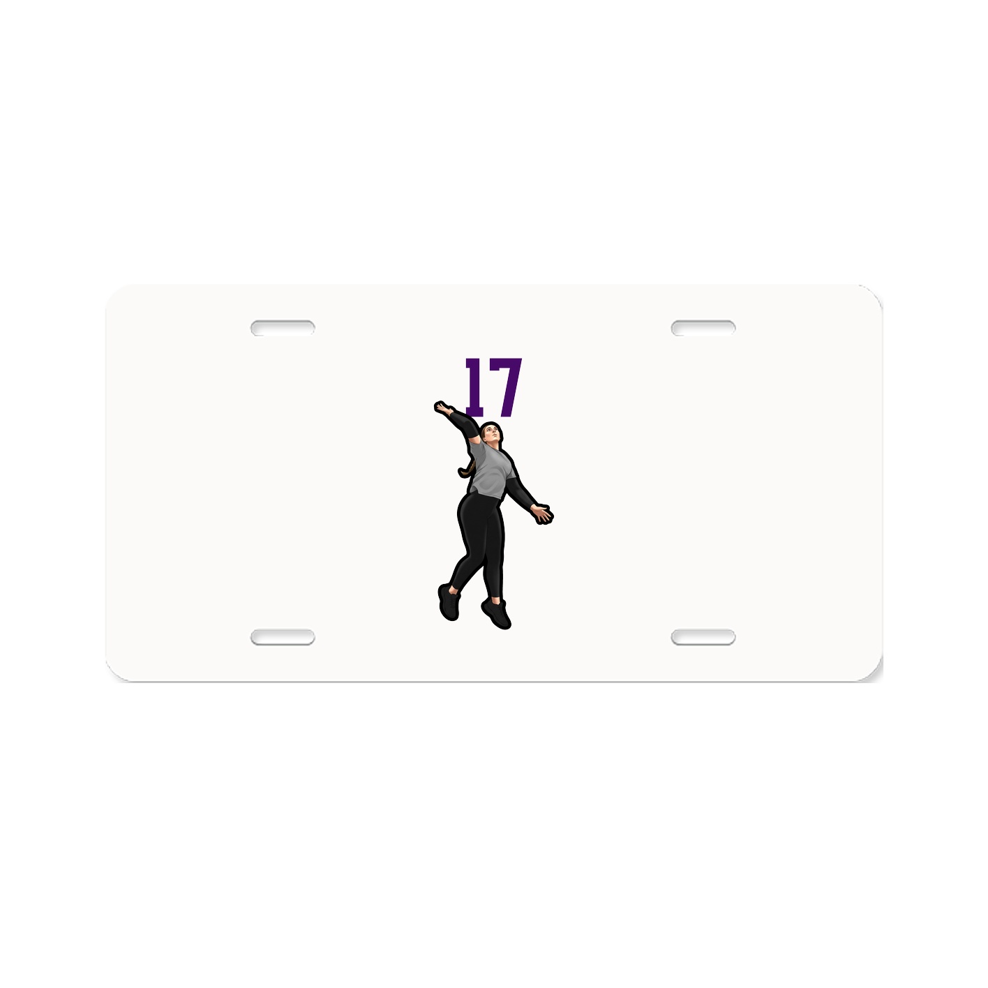 License Plate — Number Top in Classic