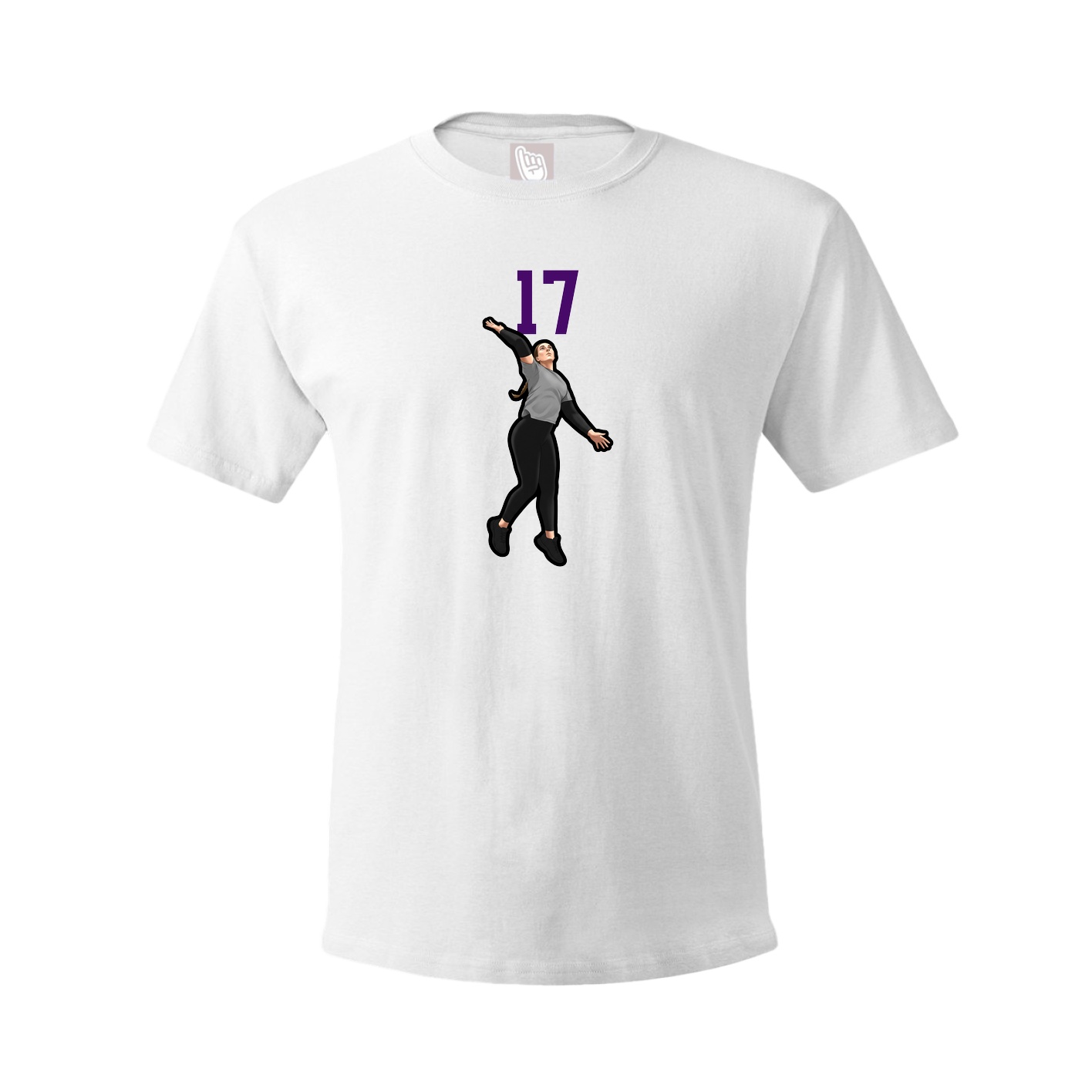 Youth Tee — Number Top in White