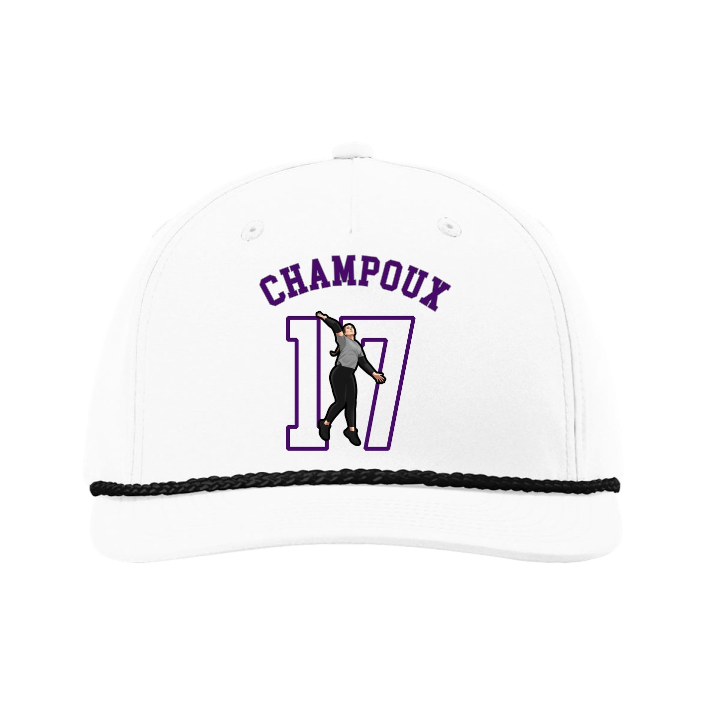 Five-Panel Classic Rope Cap — Shirsey Arch in White
