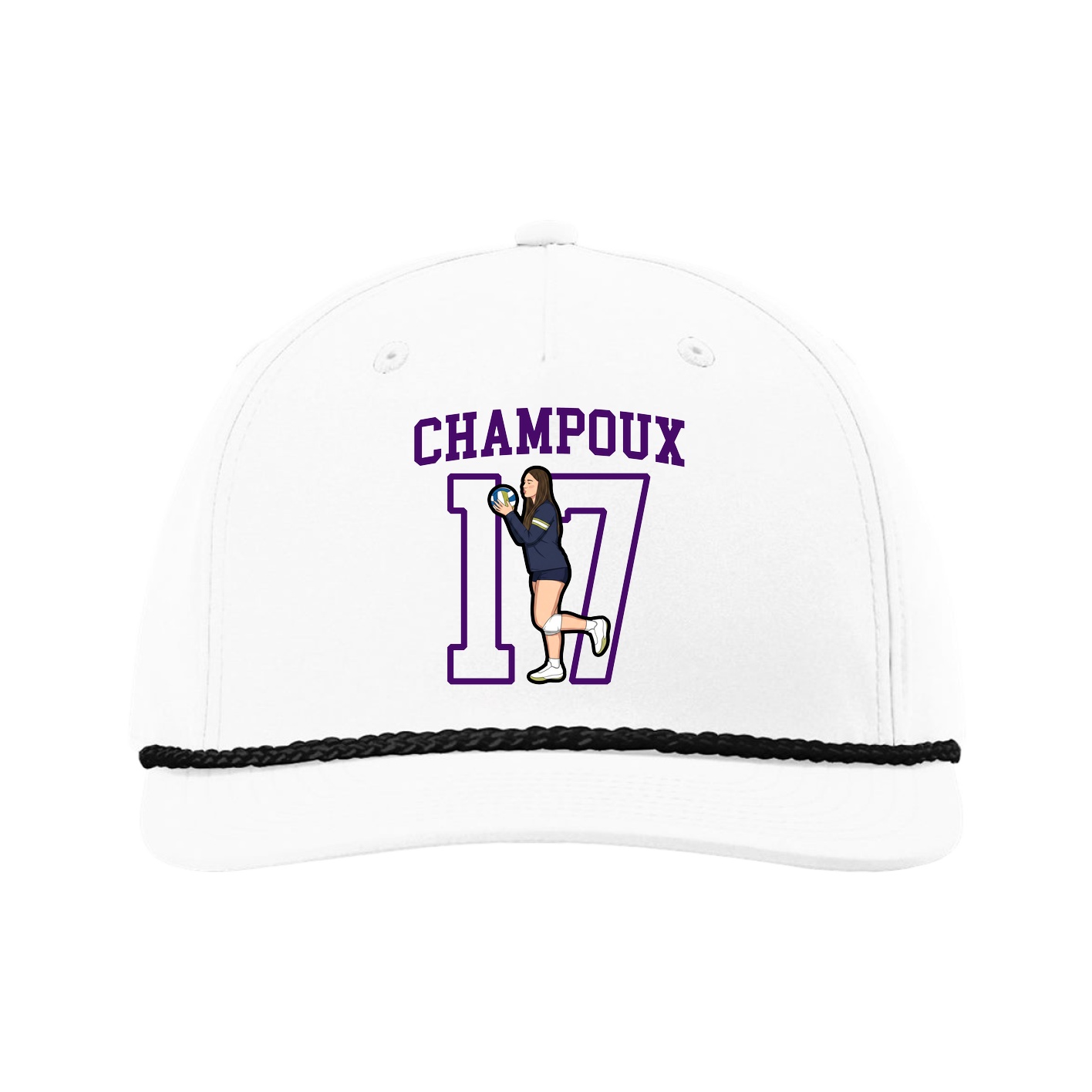 Five-Panel Classic Rope Cap — Shirsey in White