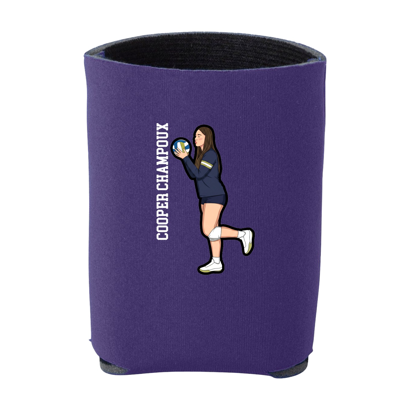 Can Holder — Name Vertical in Purple