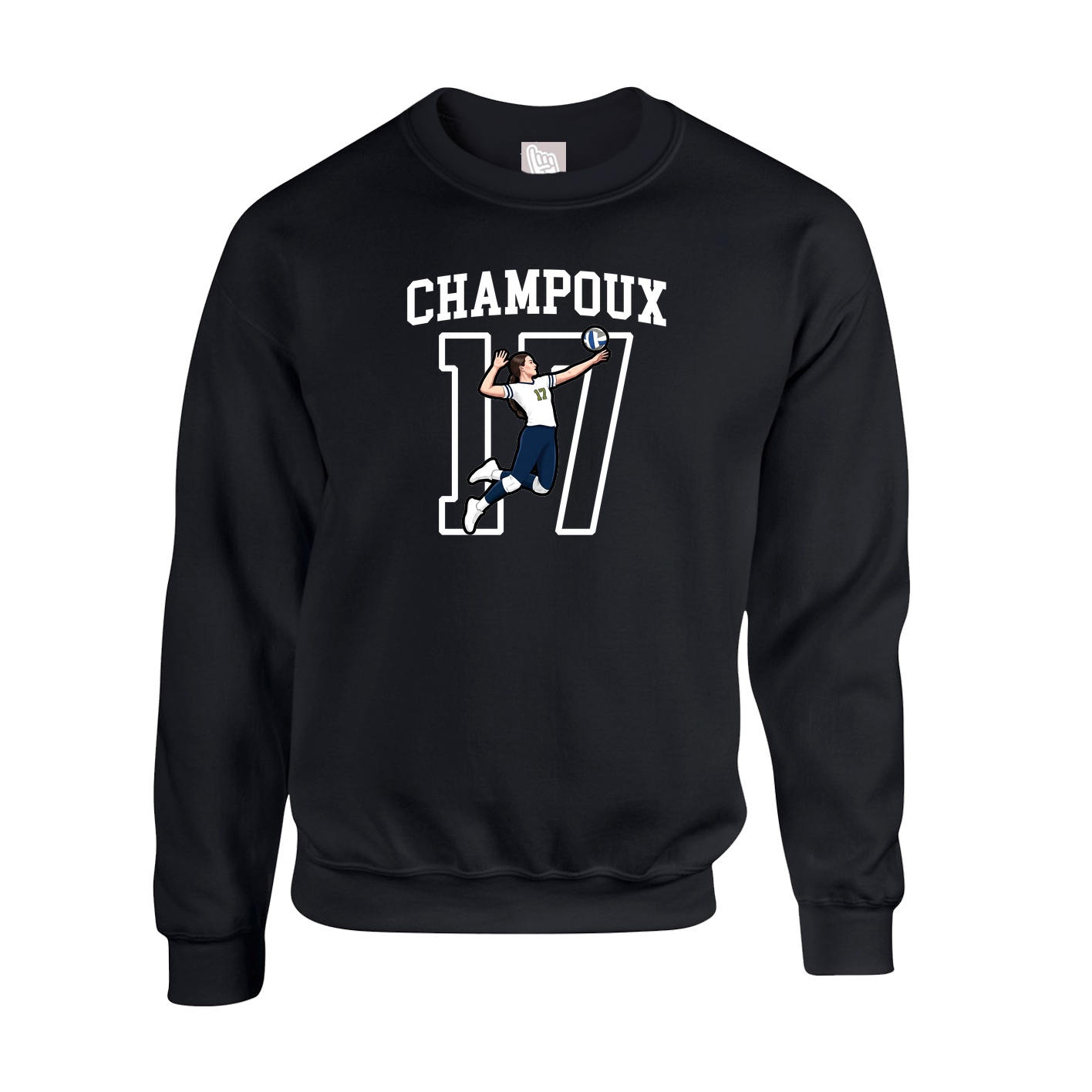 Fleece Crew — Shirsey in Black