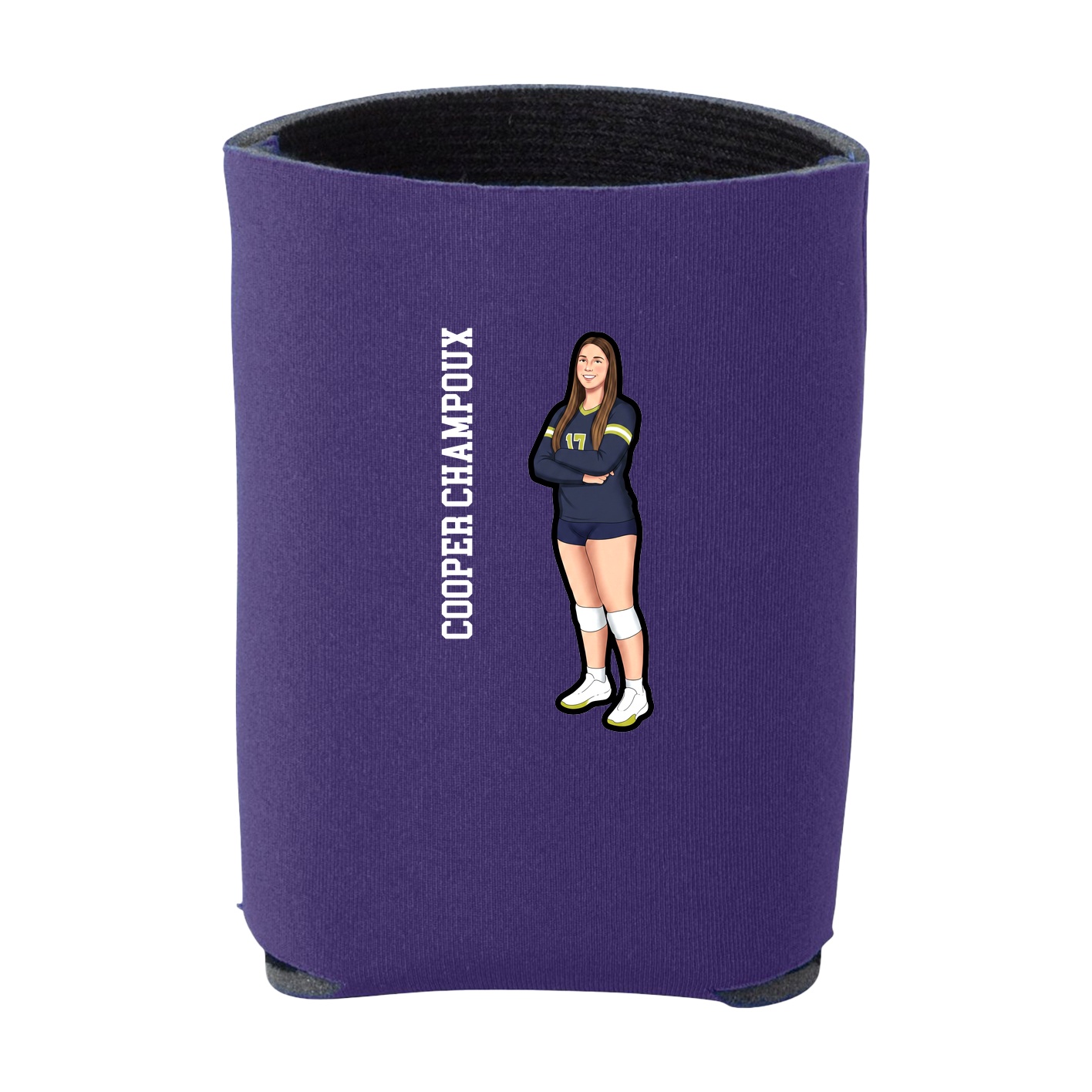 Can Holder — Name Vertical in Purple