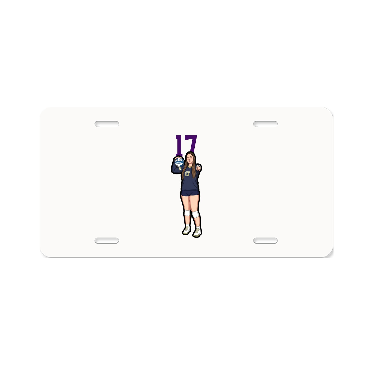 License Plate — Number Top in Classic