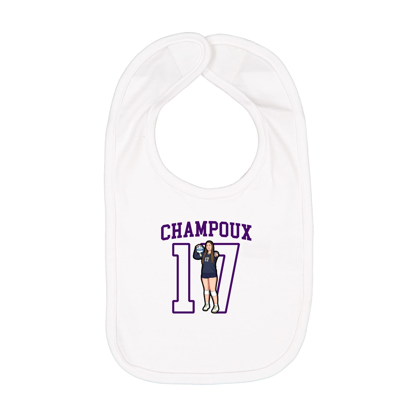 Infant Bib — Shirsey in White