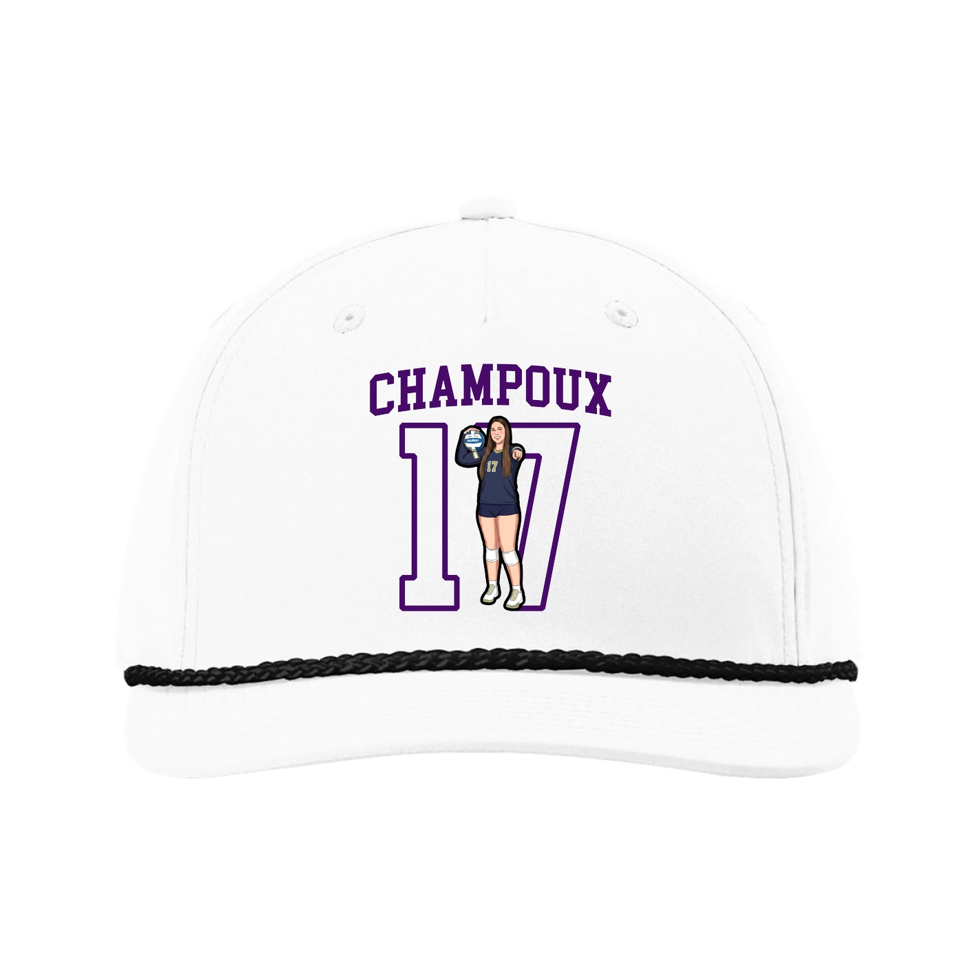 Five-Panel Classic Rope Cap — Shirsey in White