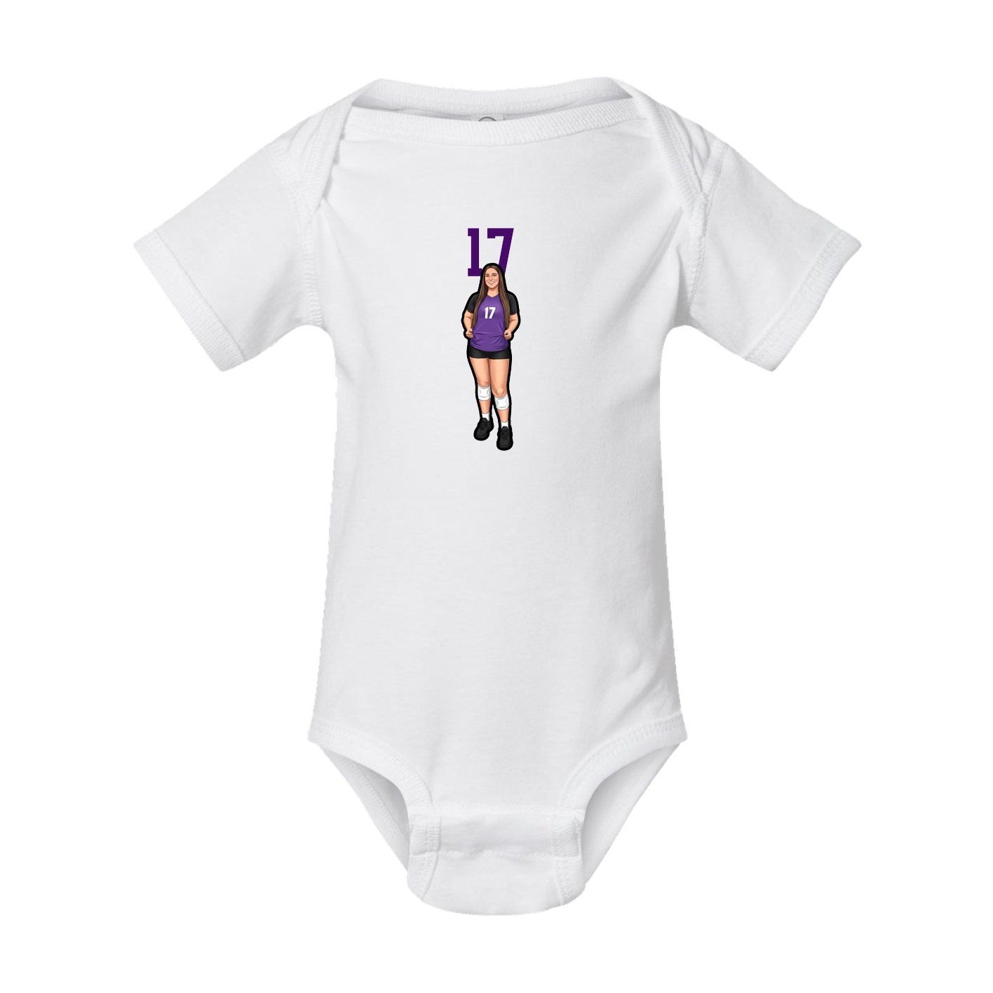 Baby Onesie — Number Top in White