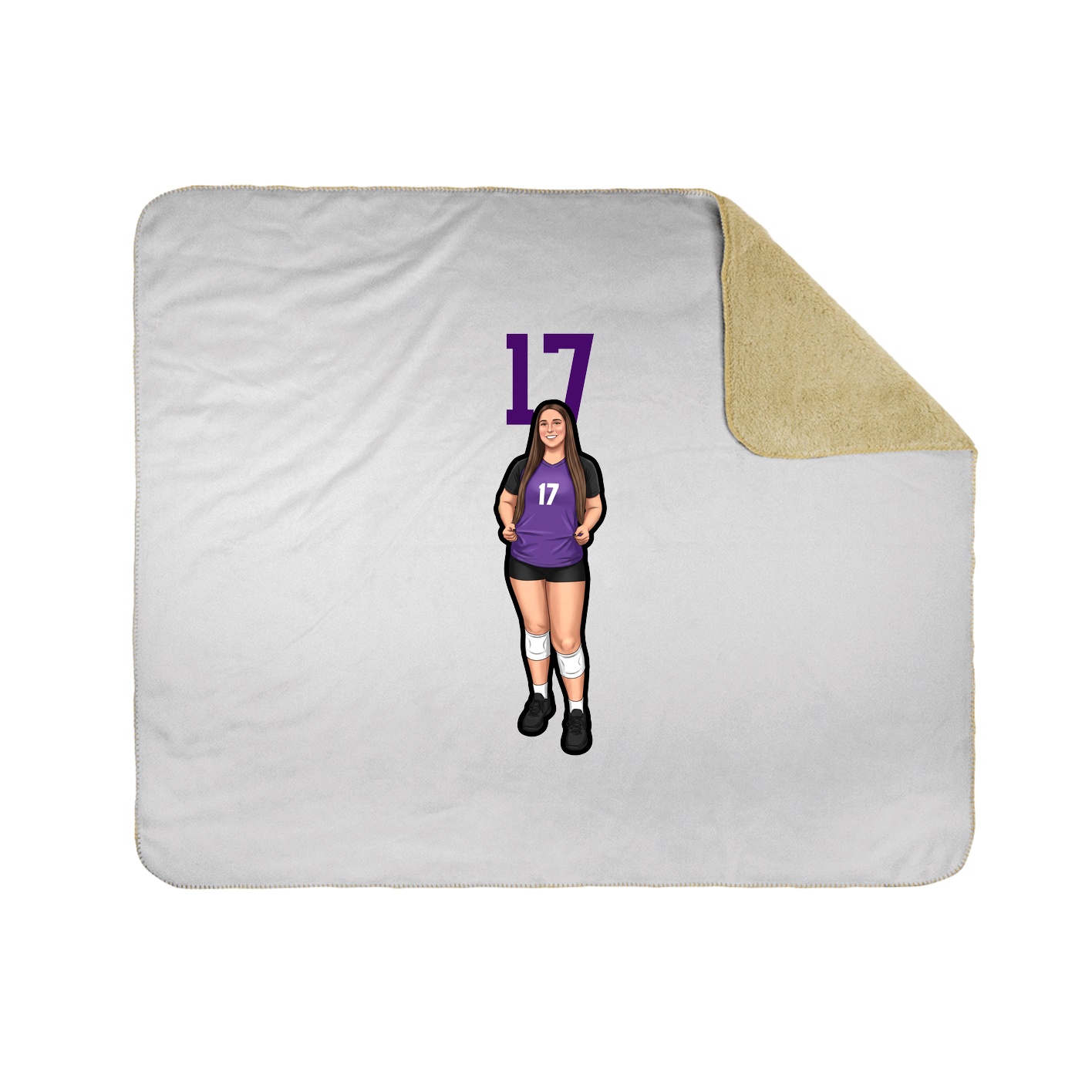 Throw Blanket — Number Top in White