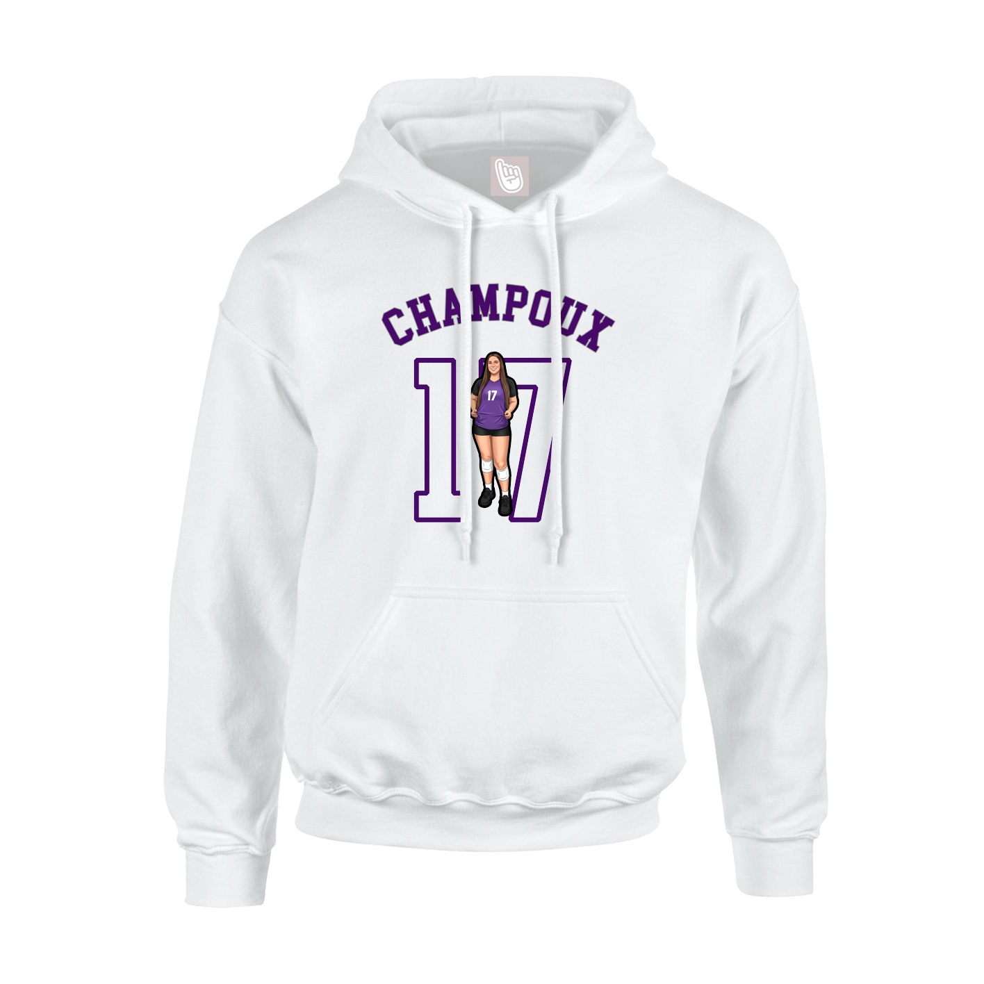 Youth Hoodie — Shirsey Arch in White