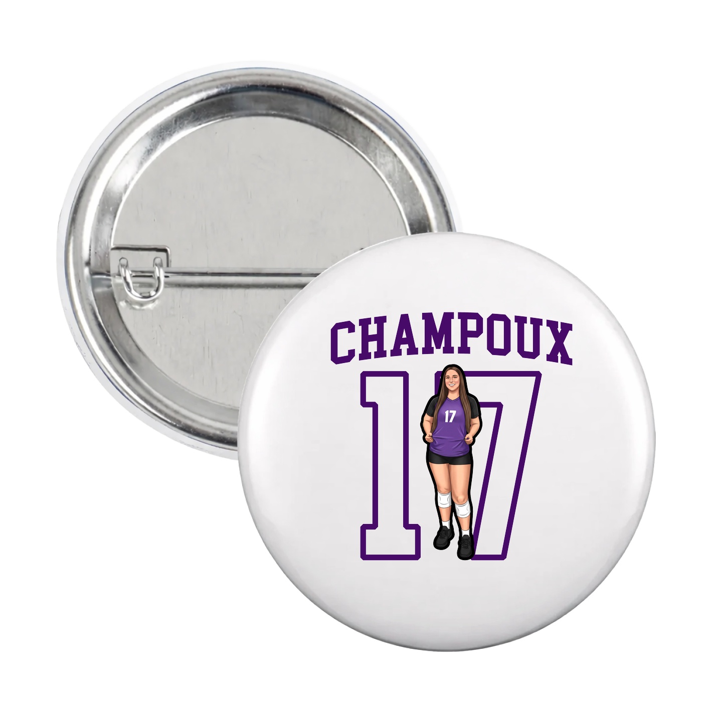 Game Day Button — Shirsey in White