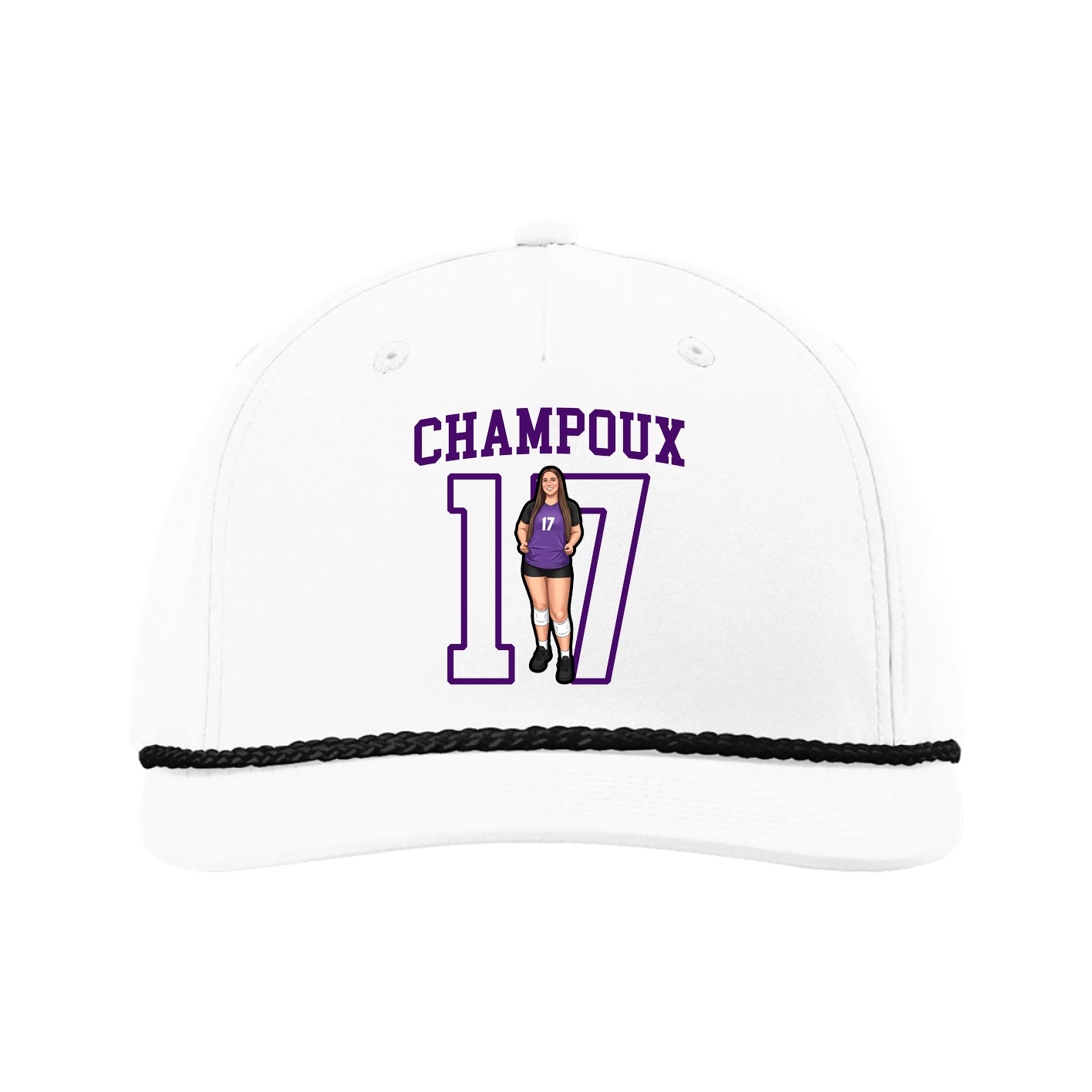 Five-Panel Classic Rope Cap — Shirsey in White