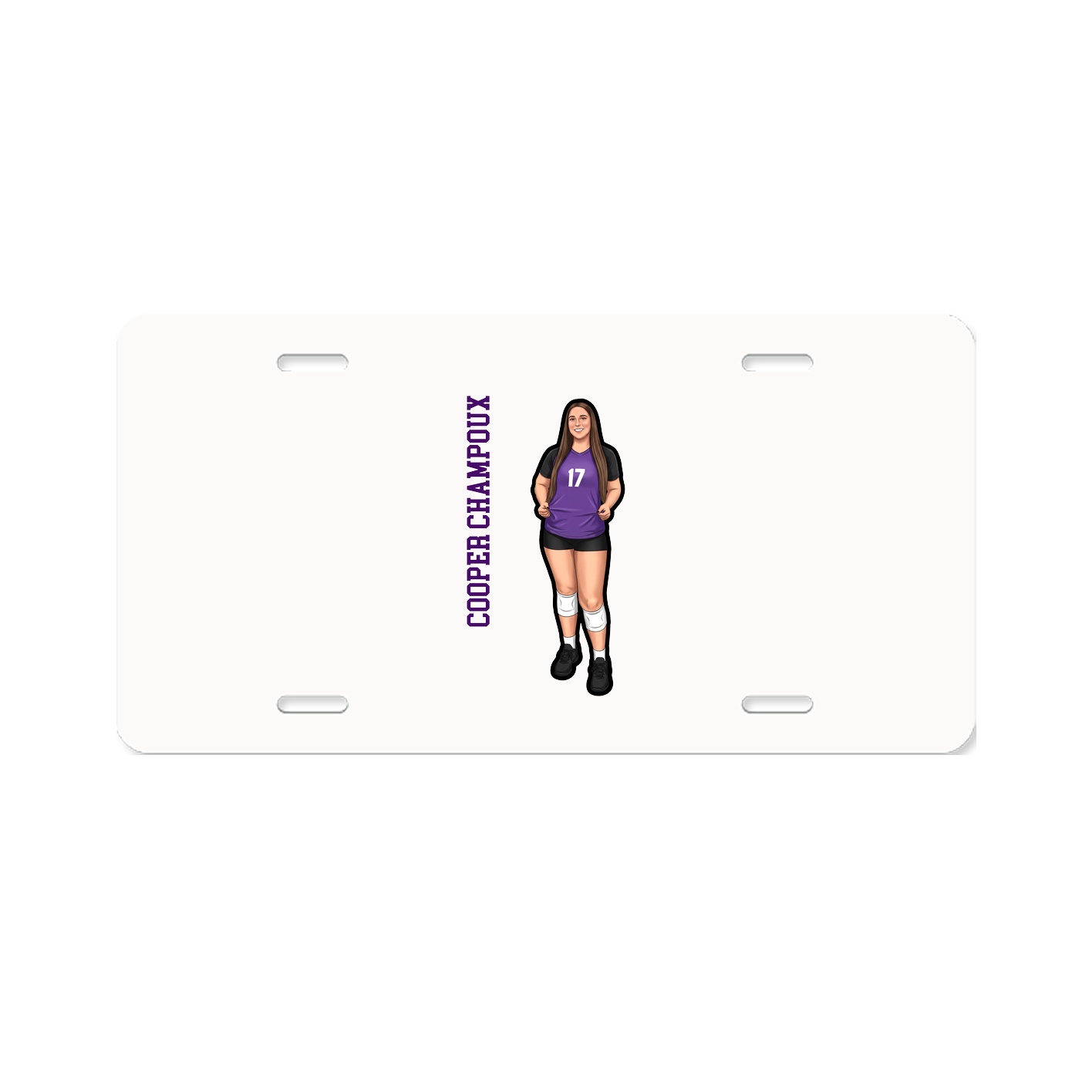 License Plate — Name Vertical in Classic