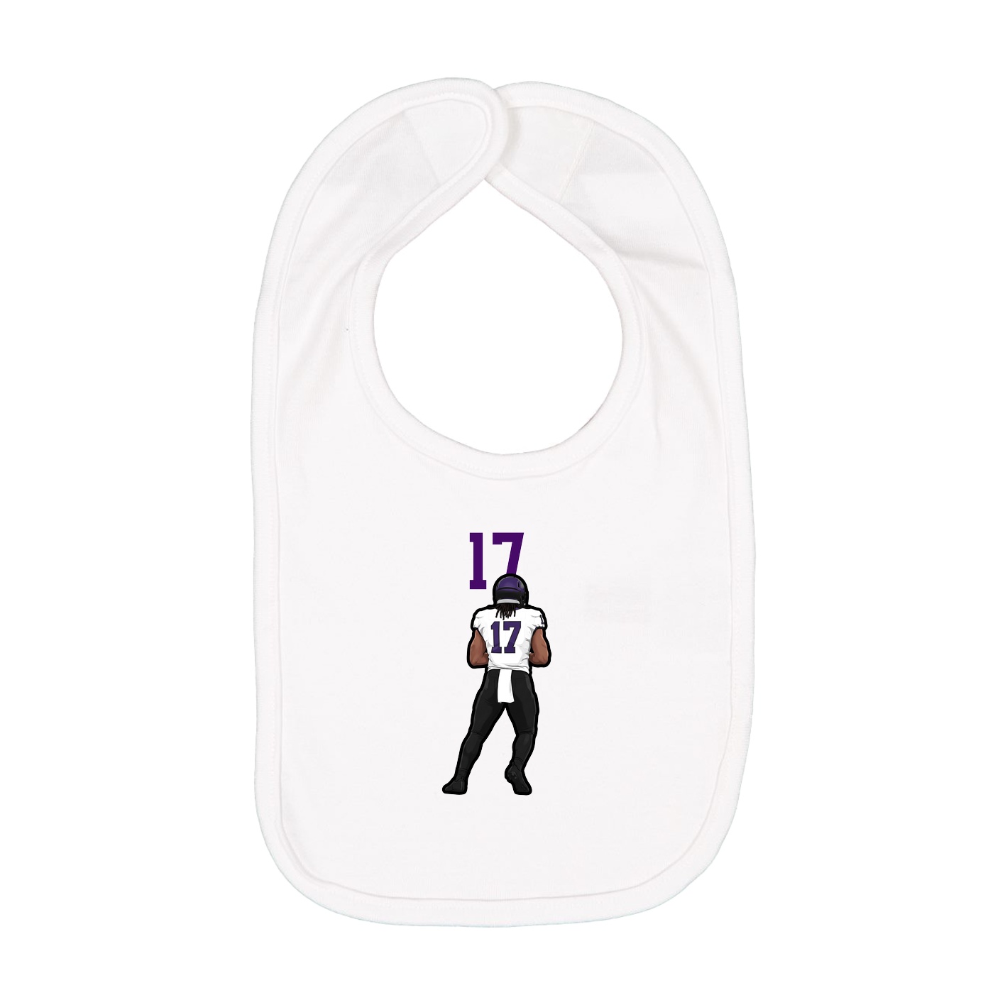 Infant Bib — Number Top in White