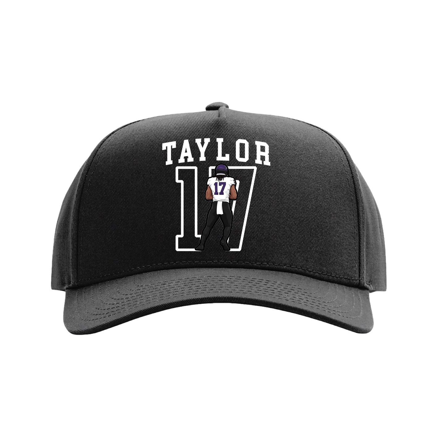 Full Fabric Five-Panel Champ Cap — Shirsey in Black