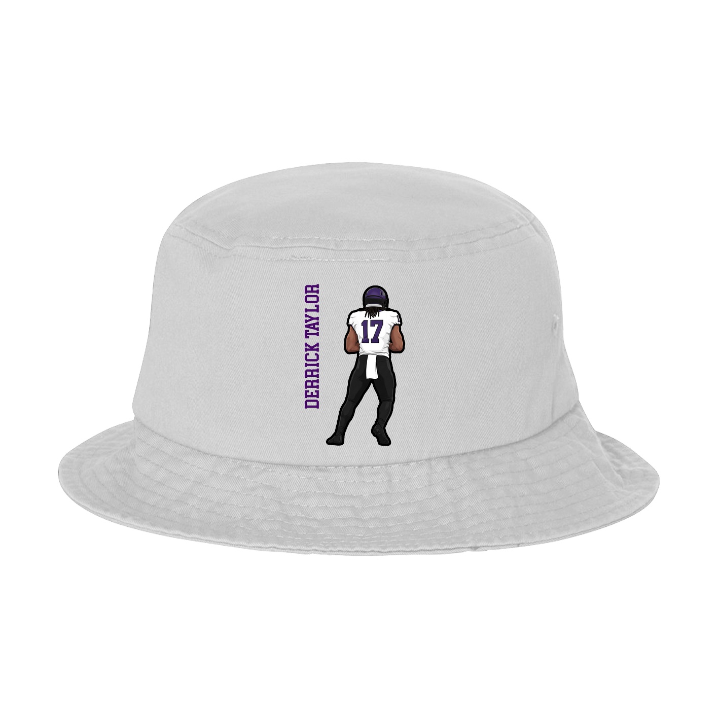 Bucket Cap — Name Vertical in White