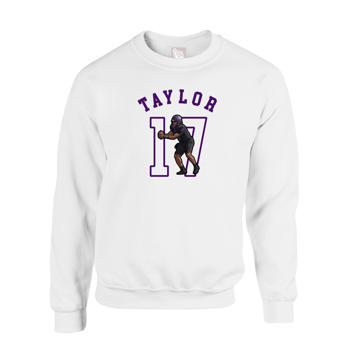 Fleece Crew — Shirsey Arch in White