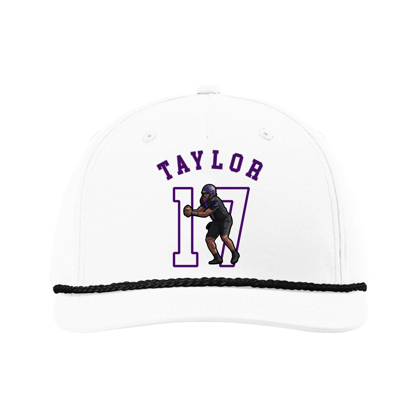 Five-Panel Classic Rope Cap — Shirsey Arch in White