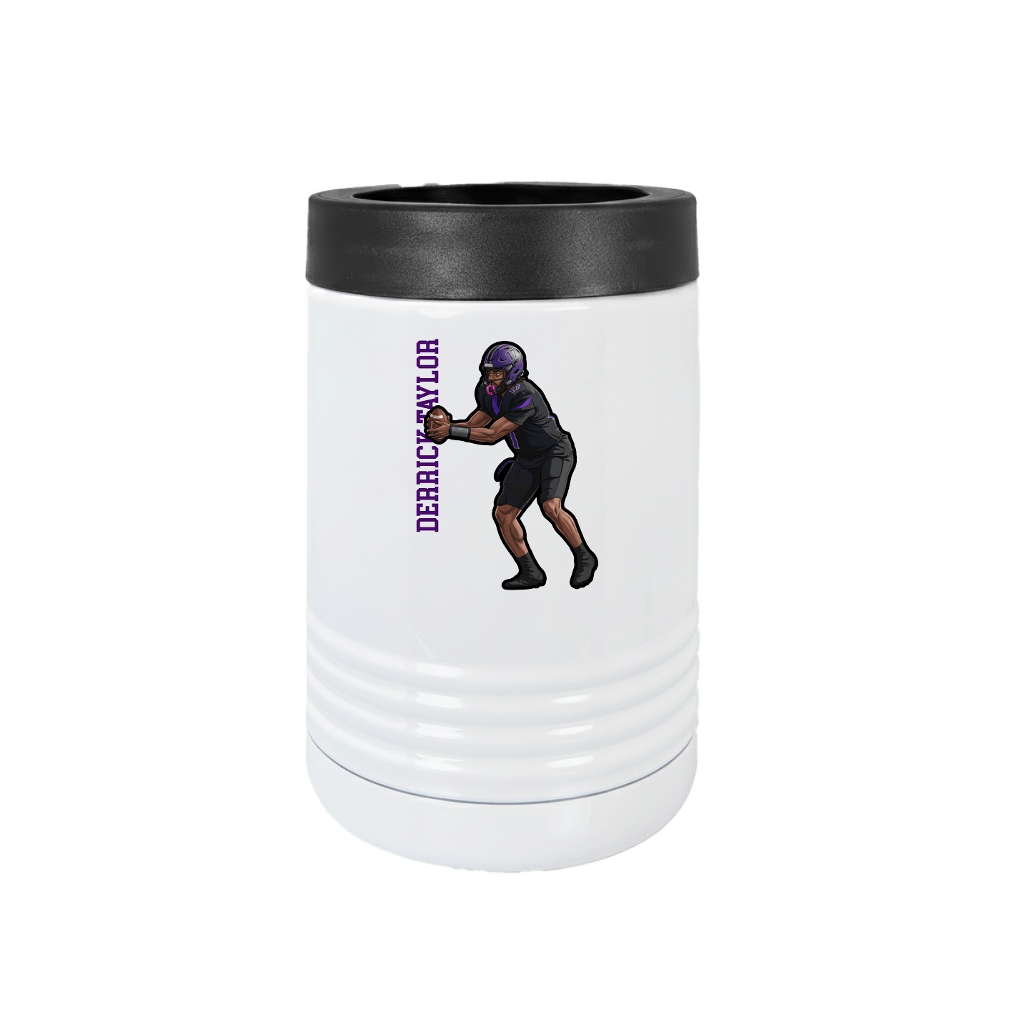 Beverage Holder — Name Vertical in White