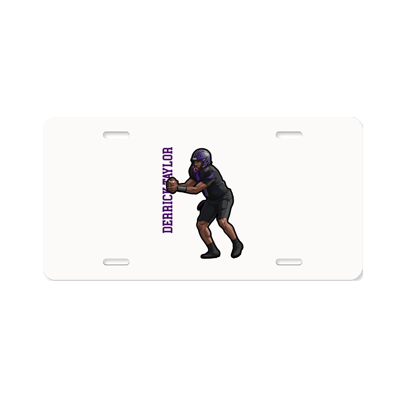 License Plate — Name Vertical in Classic