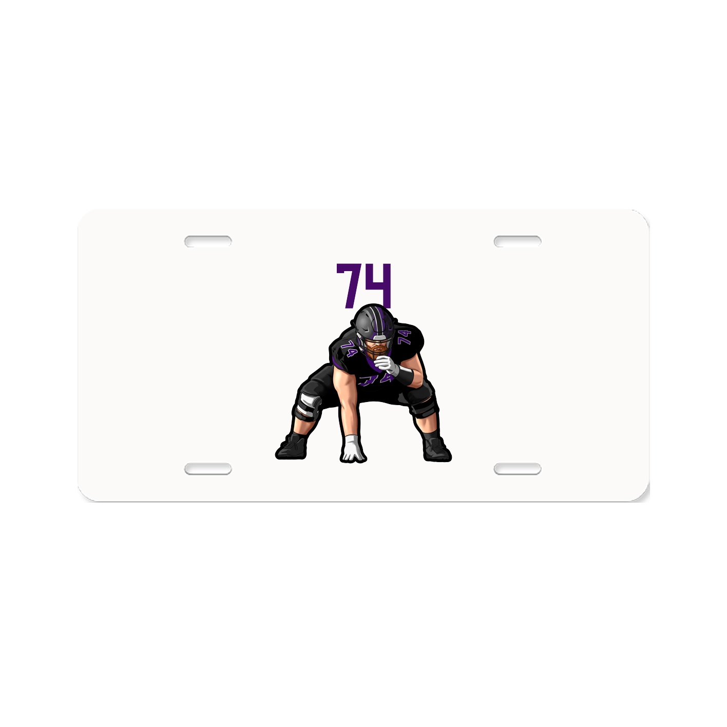 License Plate — Number Top in Classic