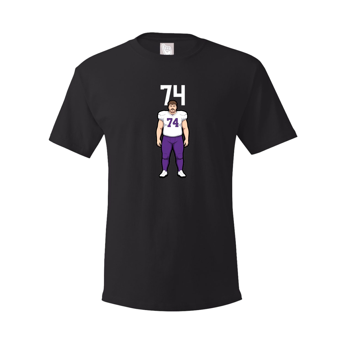 Youth Tee — Number Top in Black