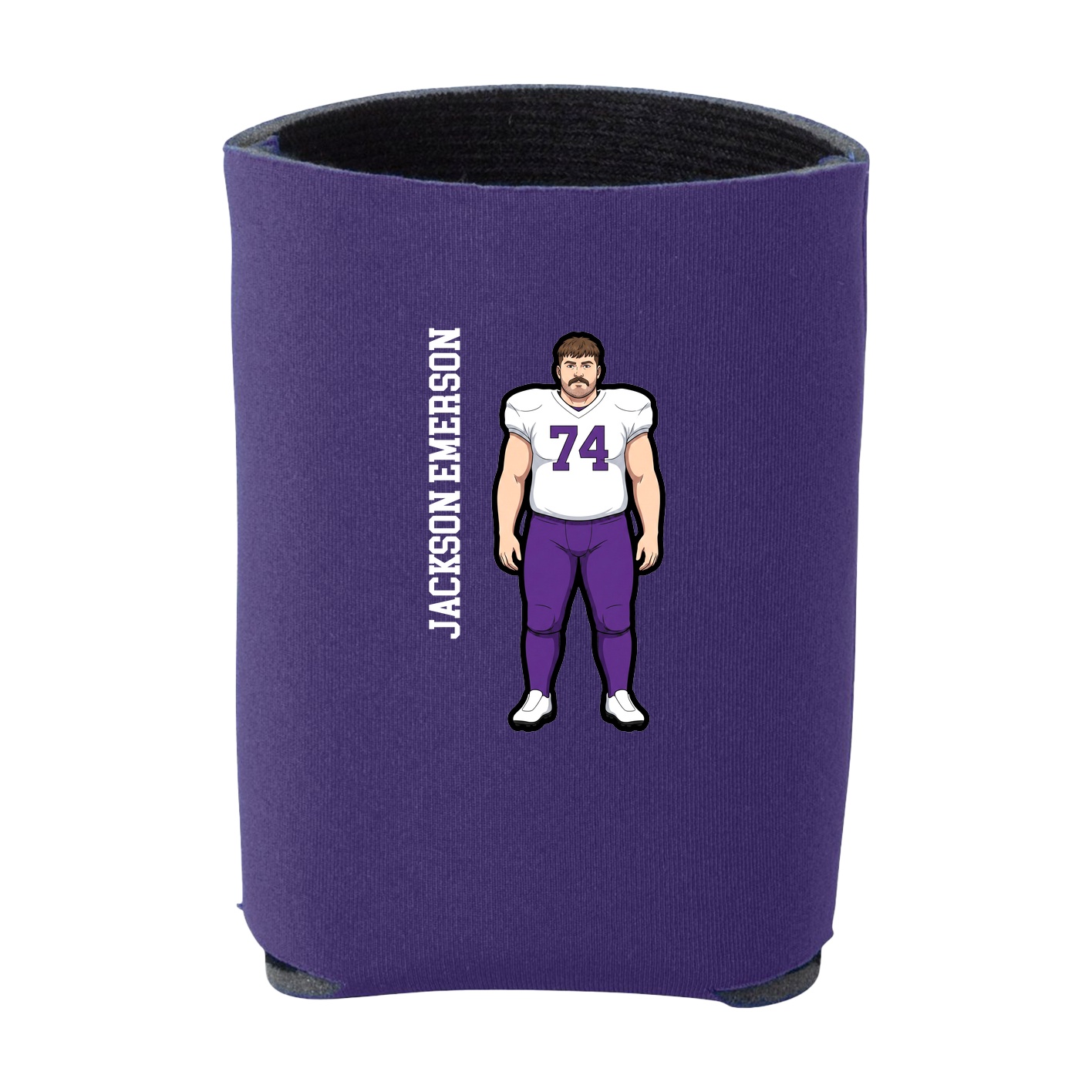 Can Holder — Name Vertical in Purple