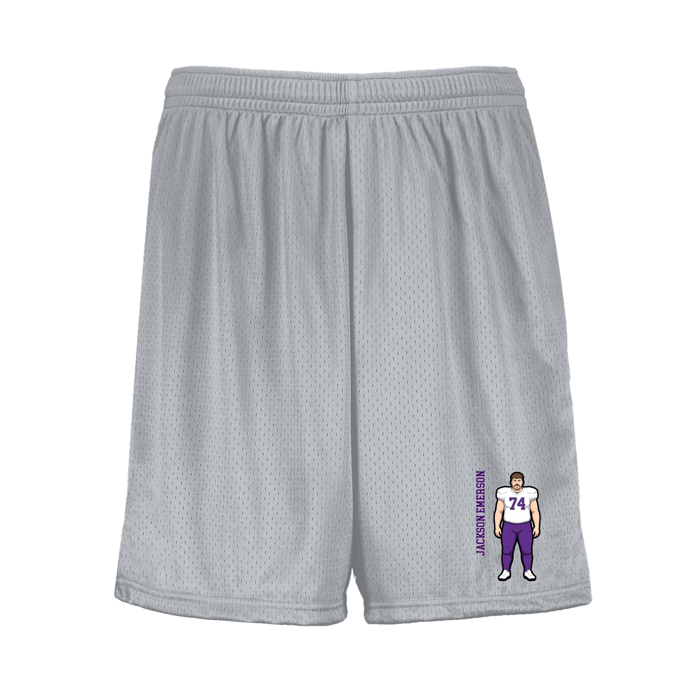 Shorts — Name Vertical in Silver