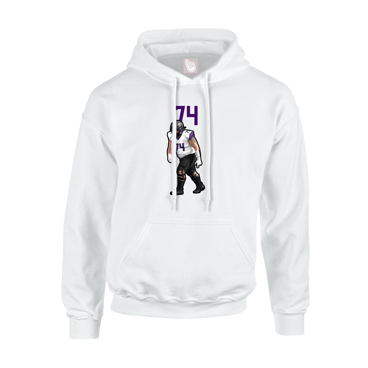 Hoodie — Number Top in White