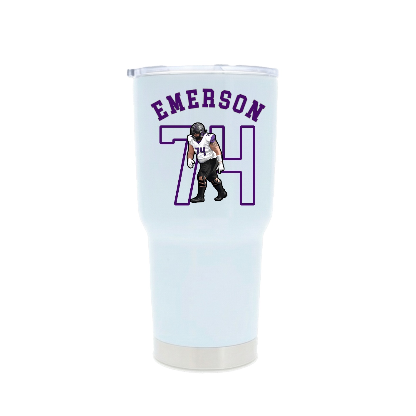 30oz Stainless Steel Tumbler — Shirsey Arch in White