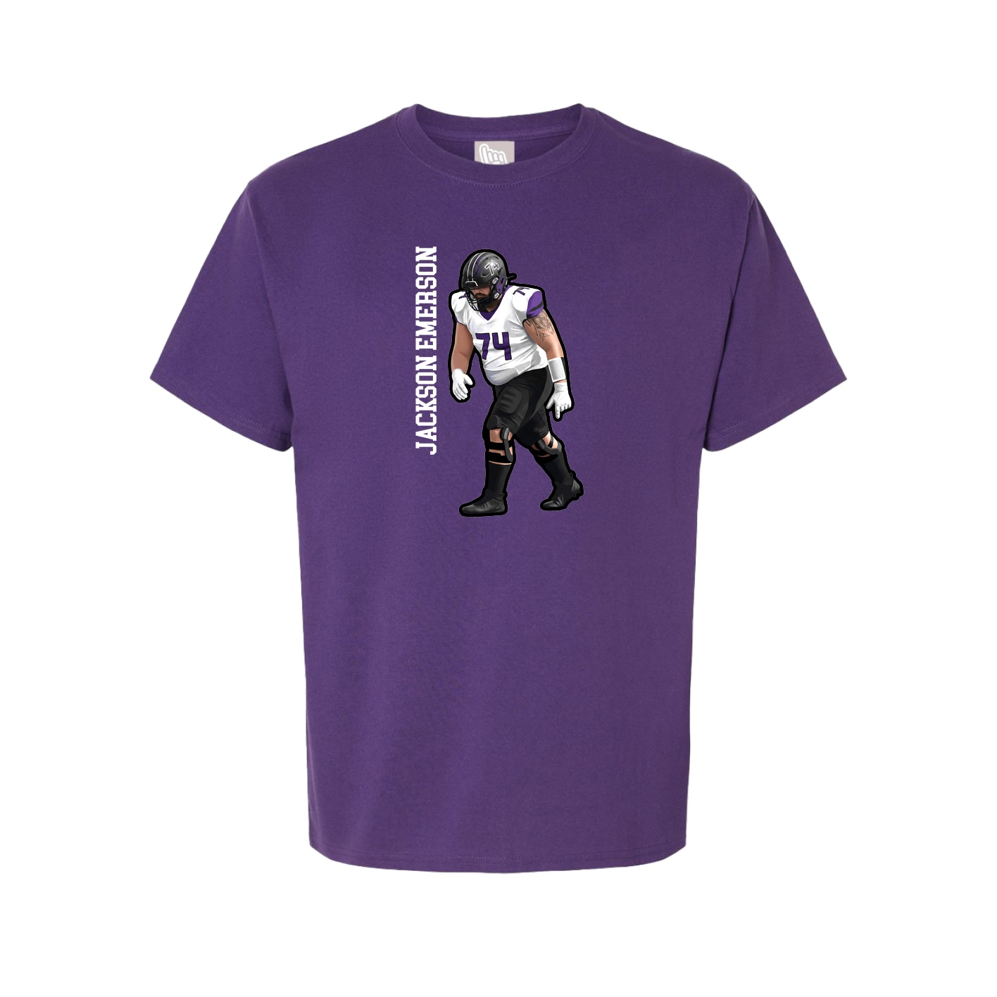 Tee — Name Vertical in Purple