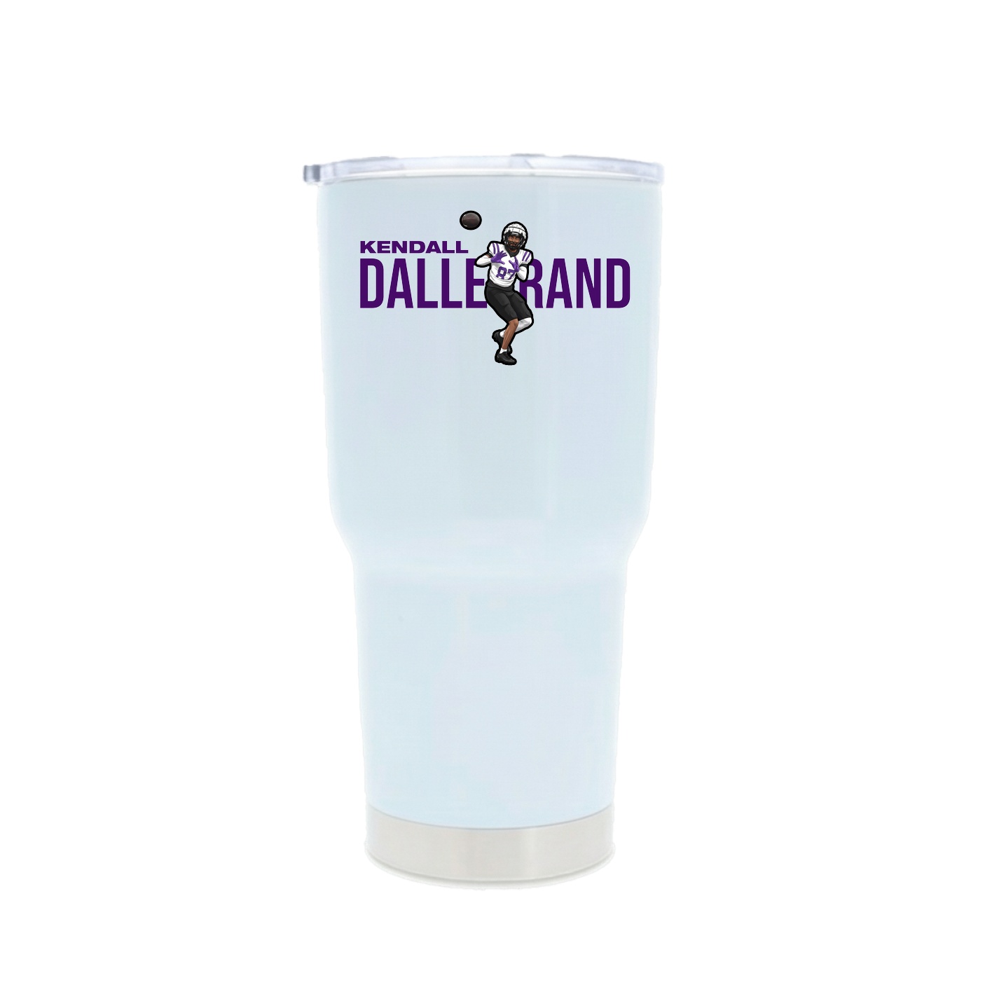 30oz Stainless Steel Tumbler — Player Name in White