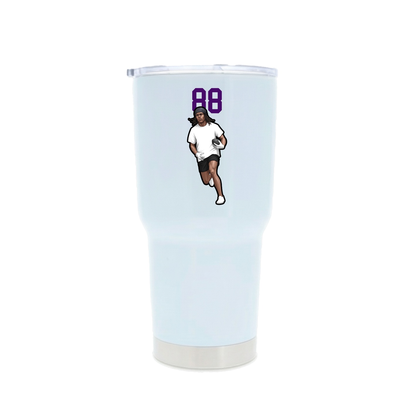 30oz Stainless Steel Tumbler — Number Top in White