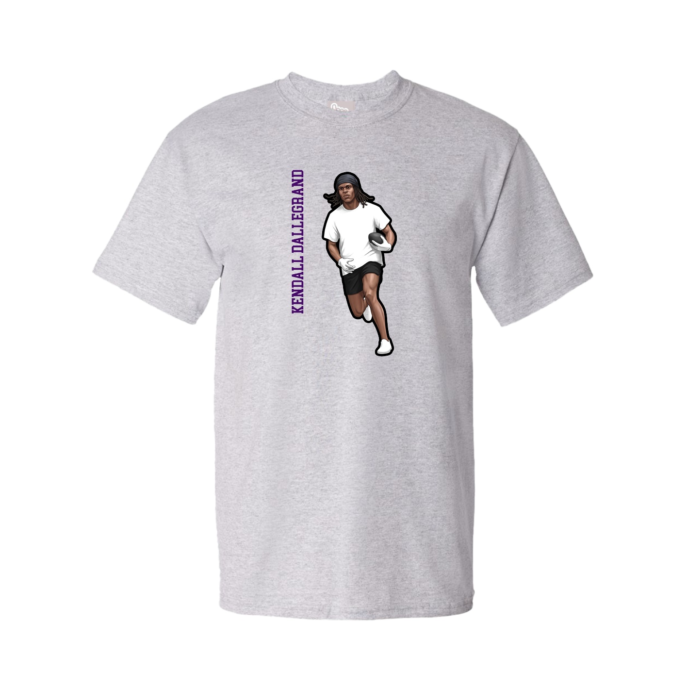 Tee — Name Vertical in Grey