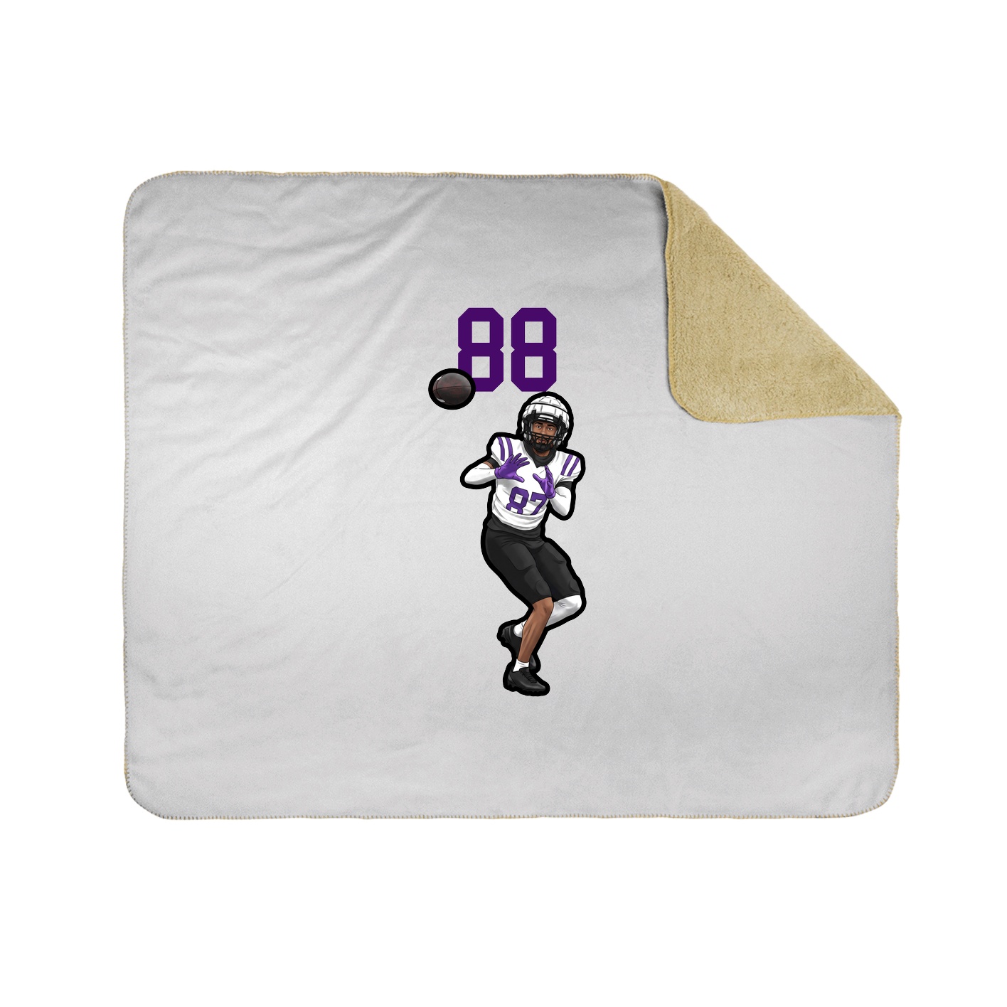 Throw Blanket — Number Top in White