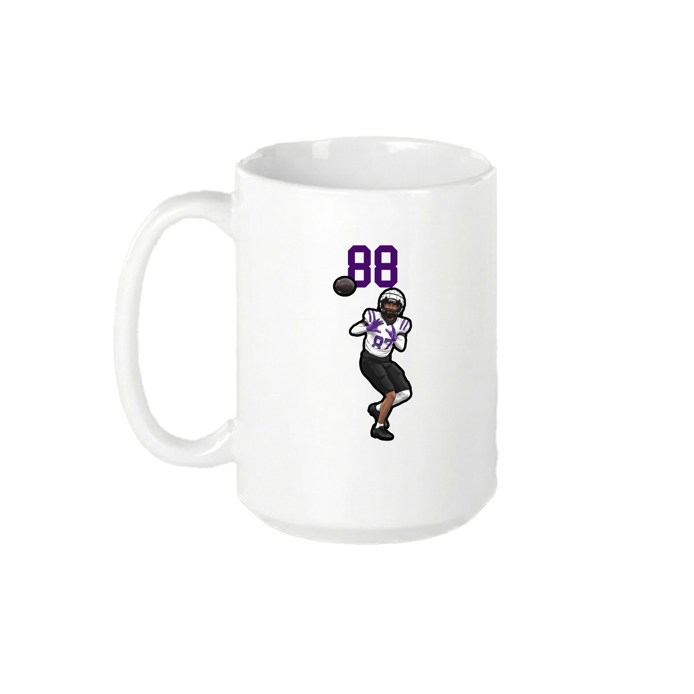 15oz Coffee Mug — Number Top in White