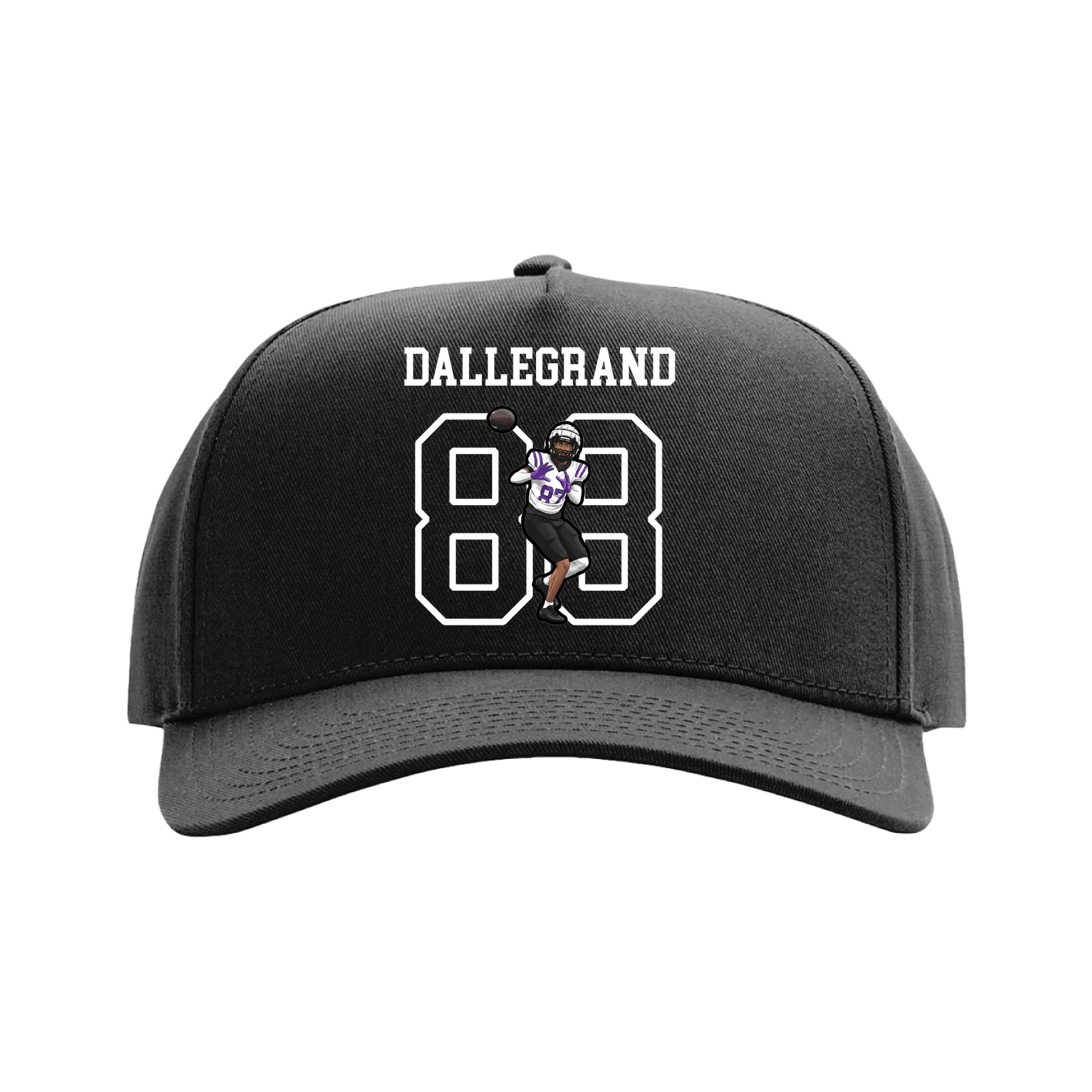 Full Fabric Five-Panel Champ Cap — Shirsey in Black