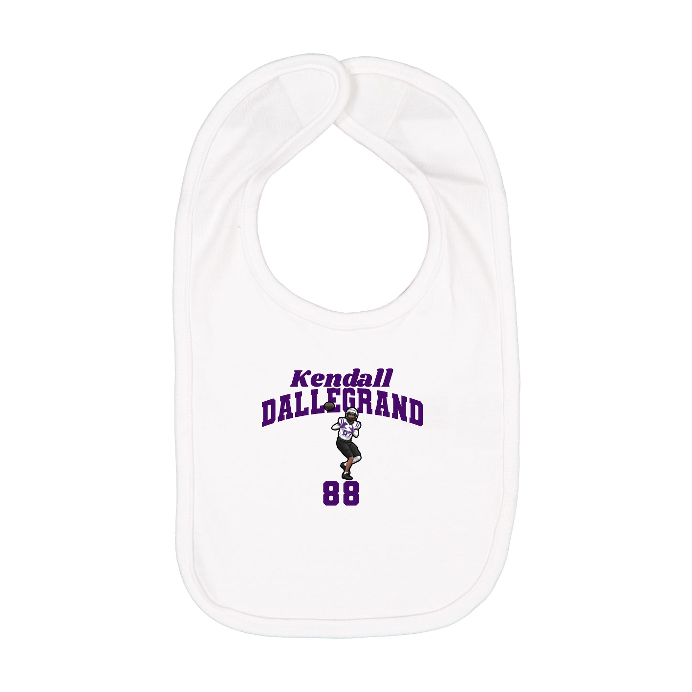 Infant Bib — Signature Arch in White