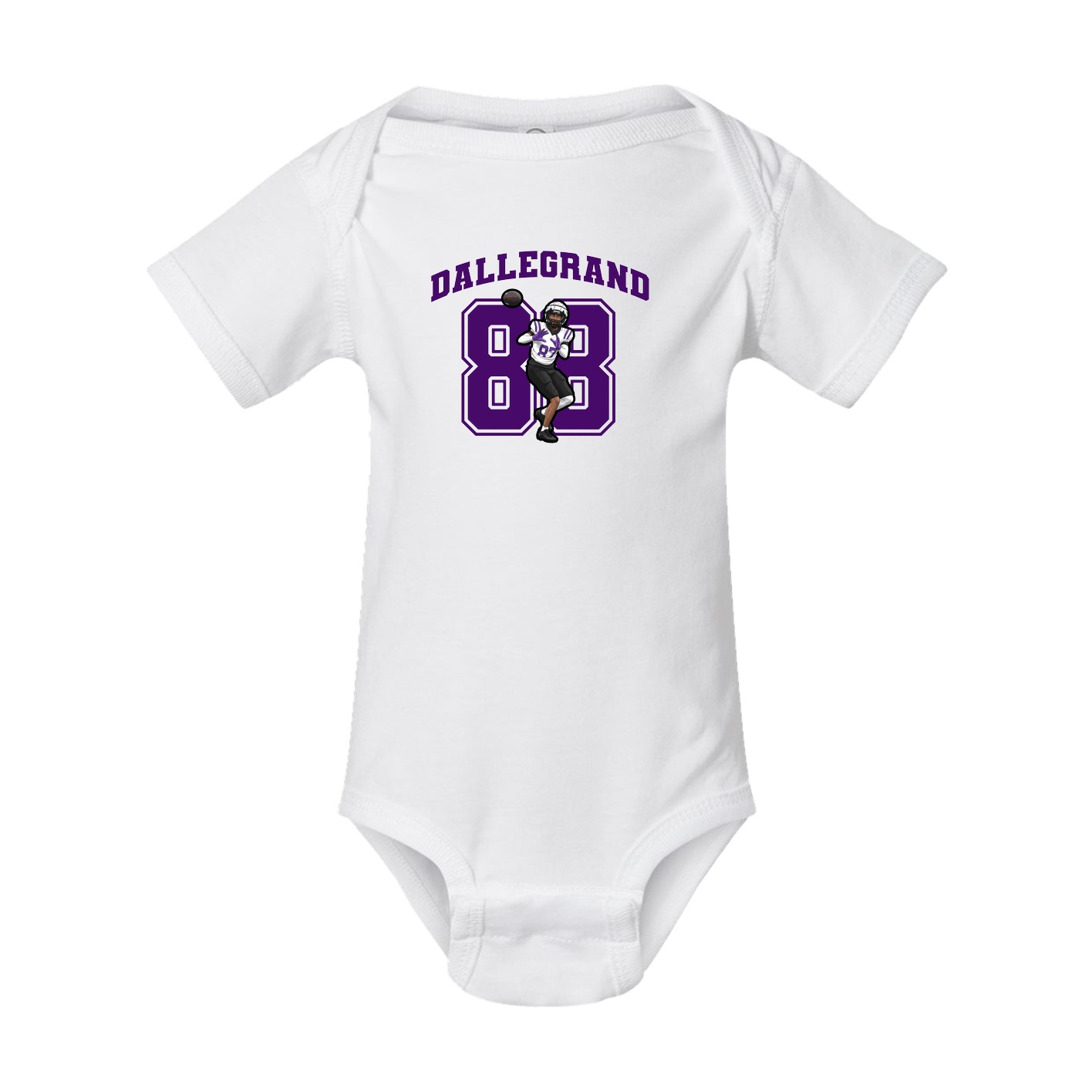 Baby Onesie — Number in White