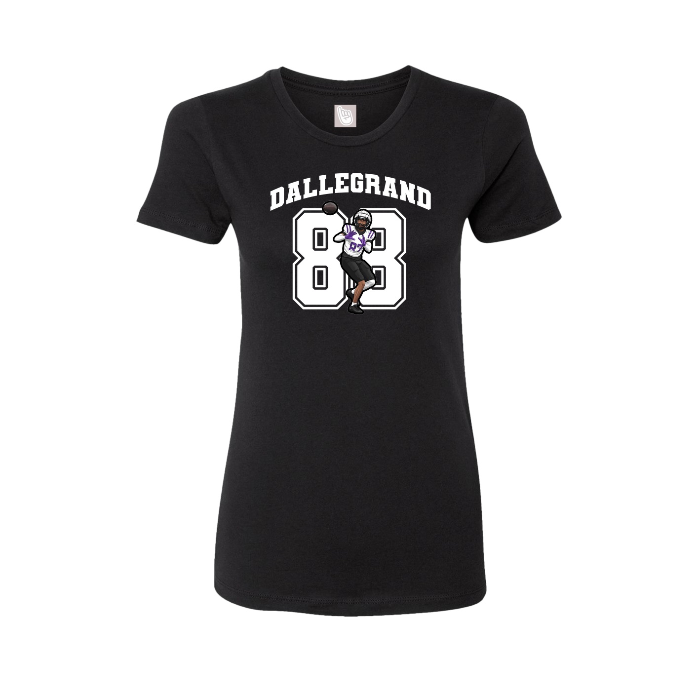 Womens Tee — Number in Black