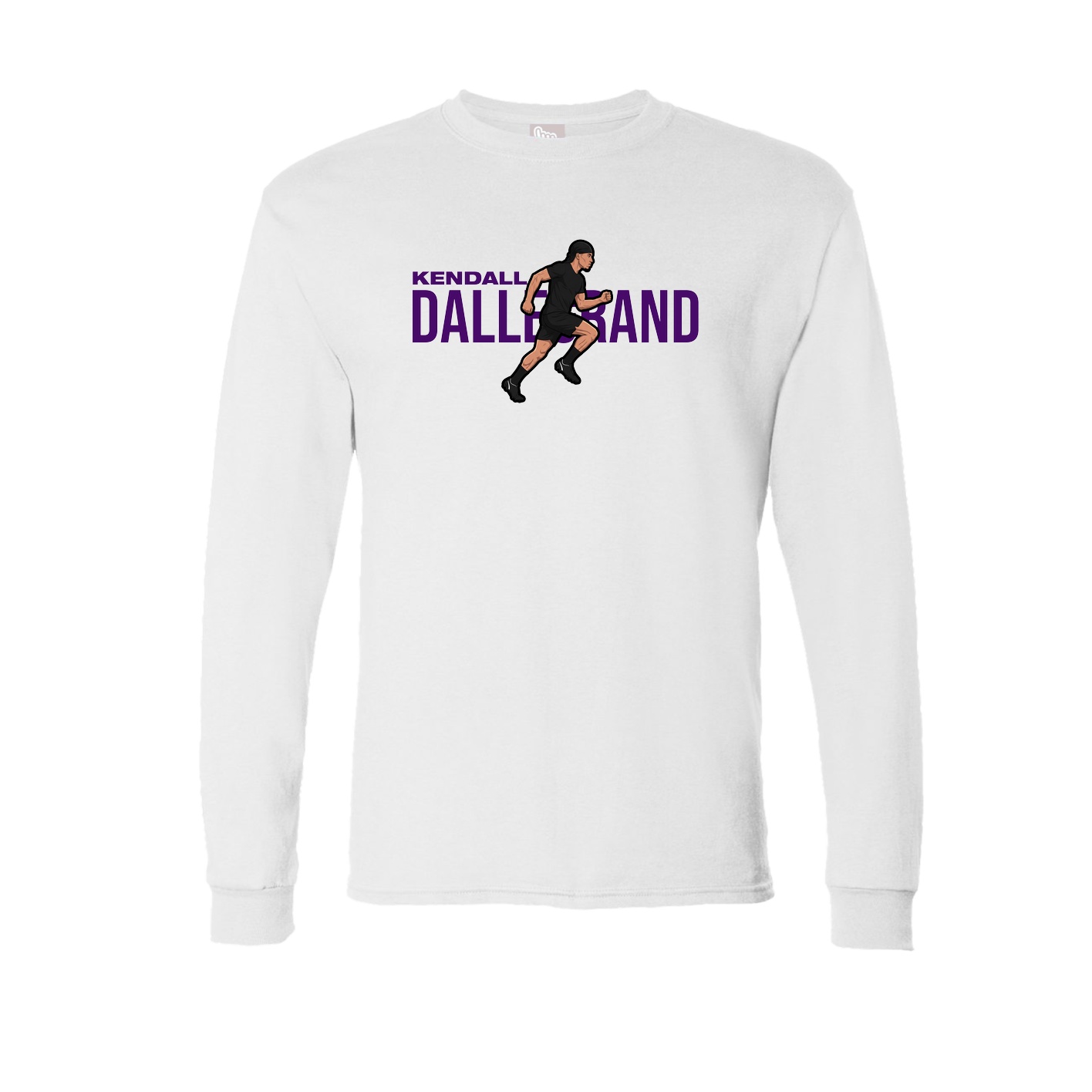 Long Sleeve Tee — Player Name in White