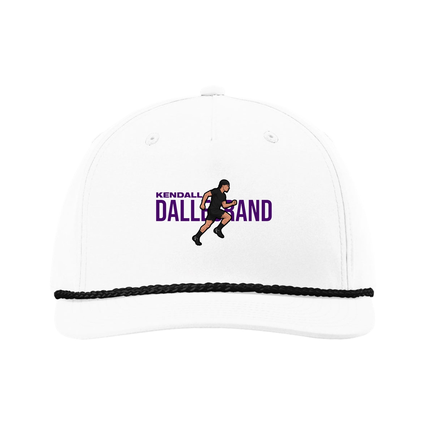 Five-Panel Classic Rope Cap — Player Name in White