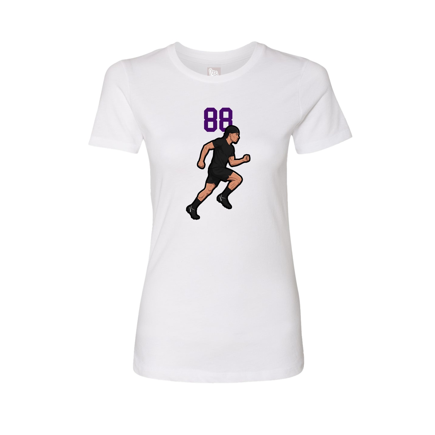 Womens Tee — Number Top in White