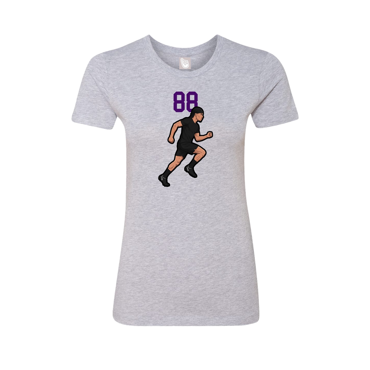 Womens Tee — Number Top in Grey