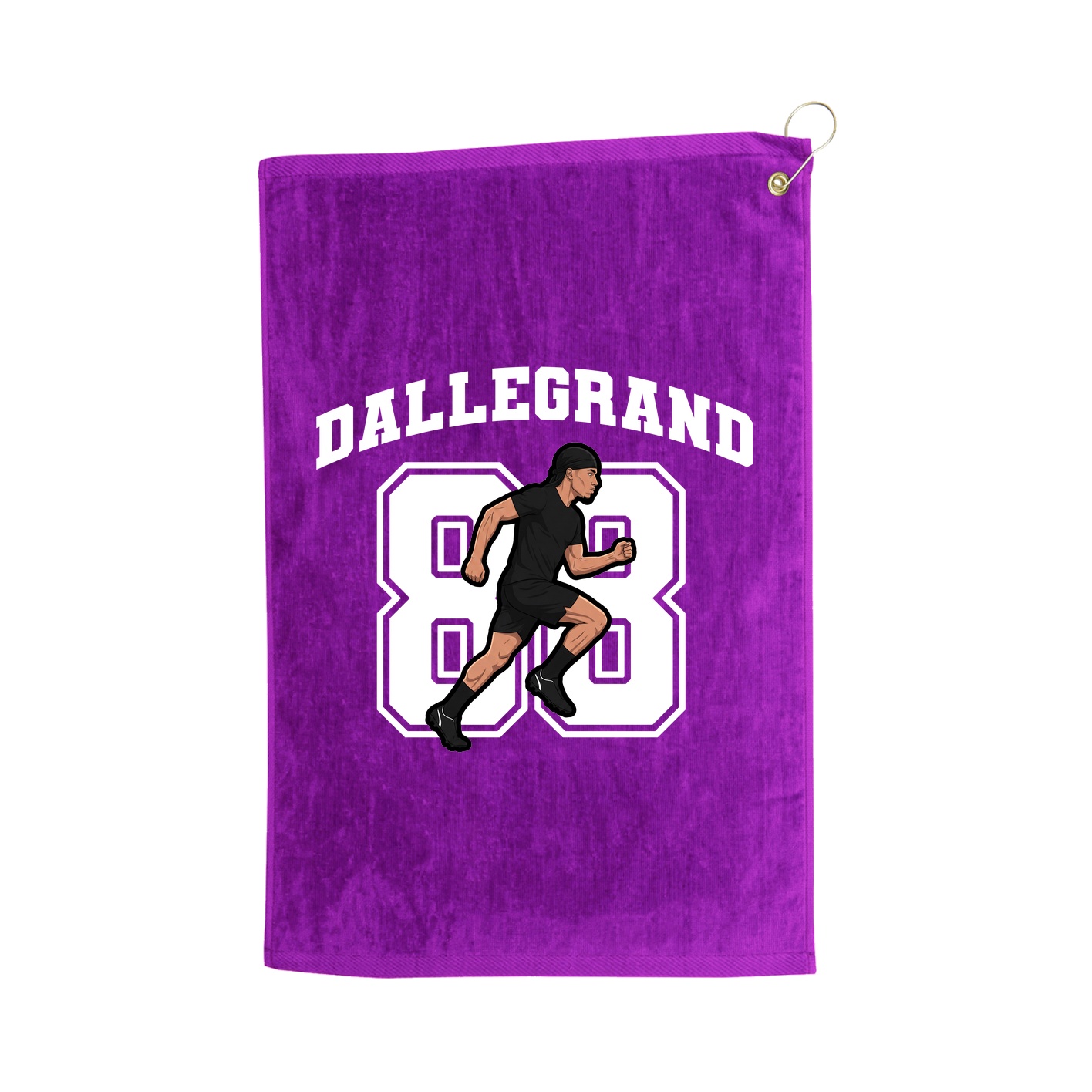 Golf Towel — Number in Purple