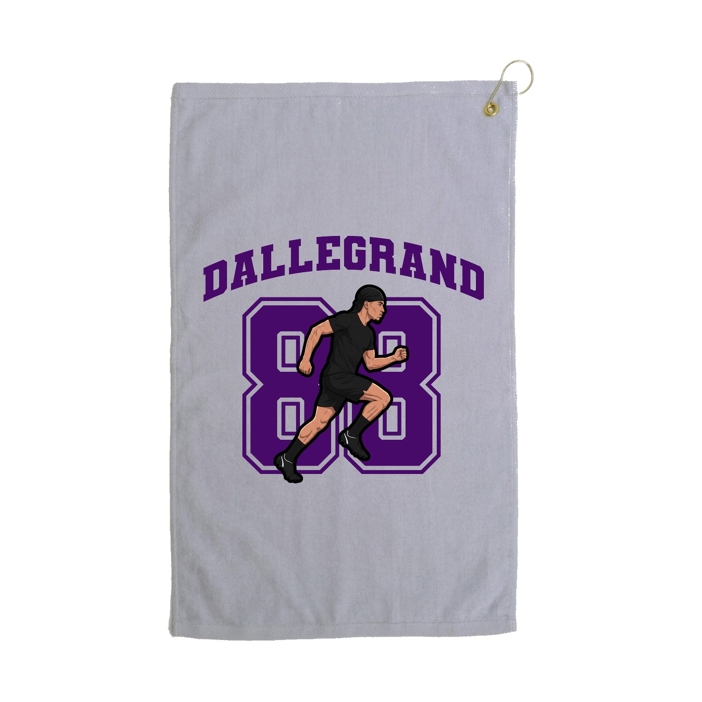 Golf Towel — Number in Grey