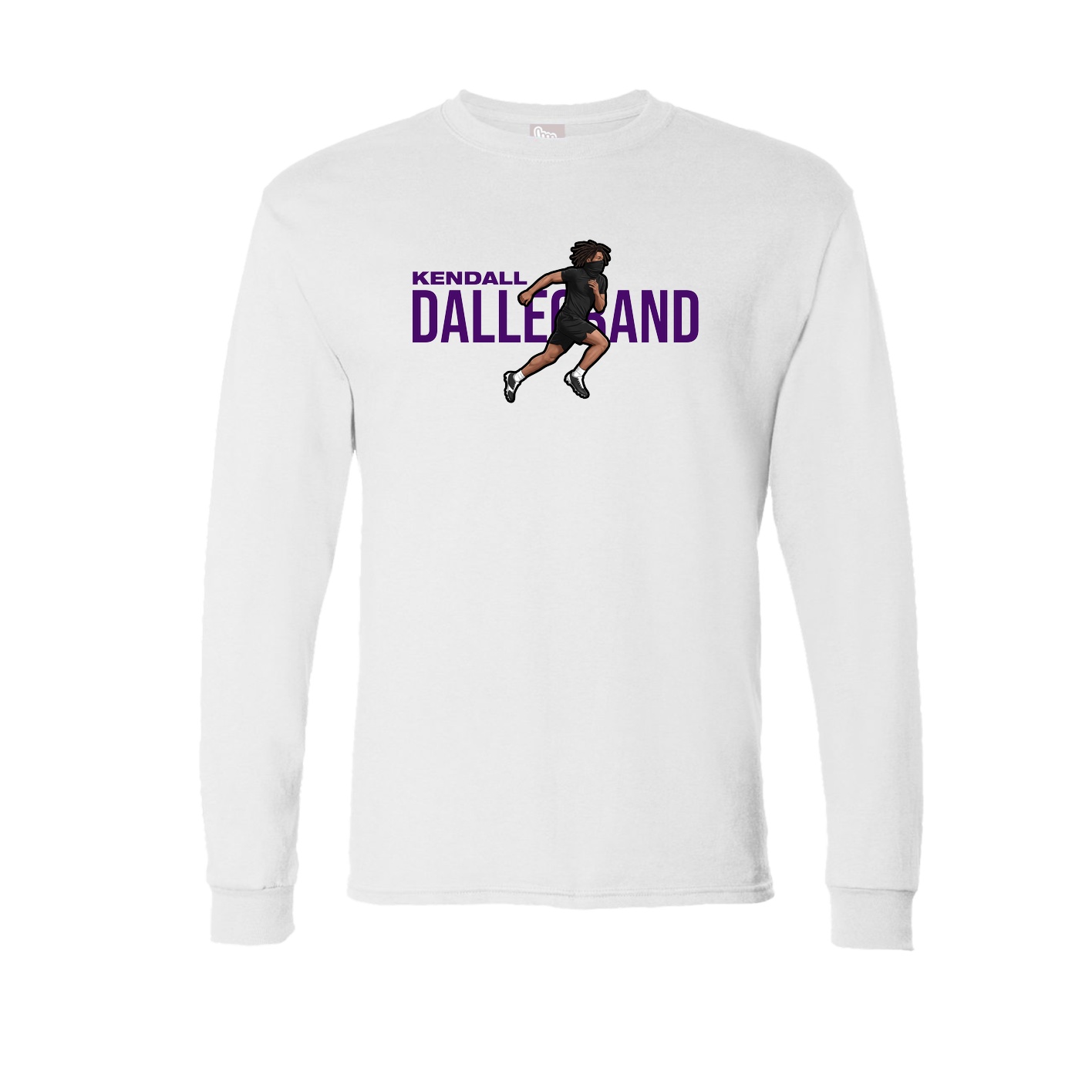 Long Sleeve Tee — Player Name in White