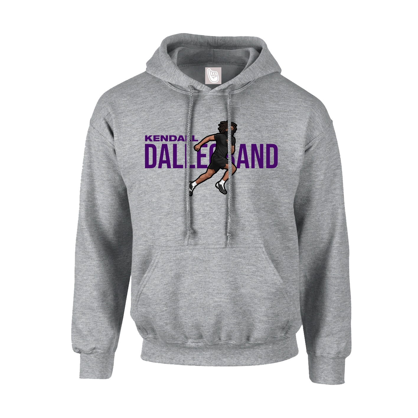 Youth Hoodie — Player Name in Grey