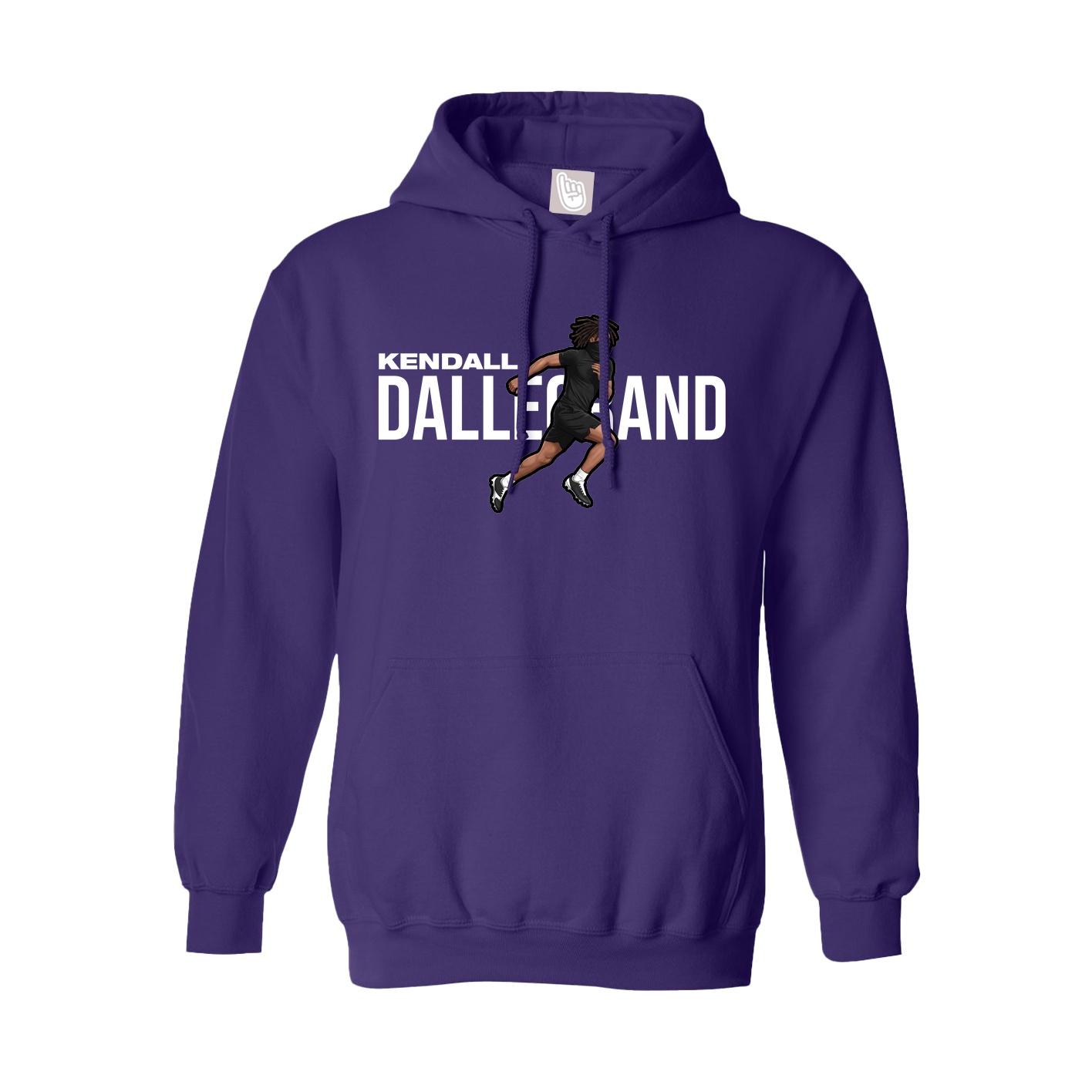 Youth Hoodie — Player Name in Purple