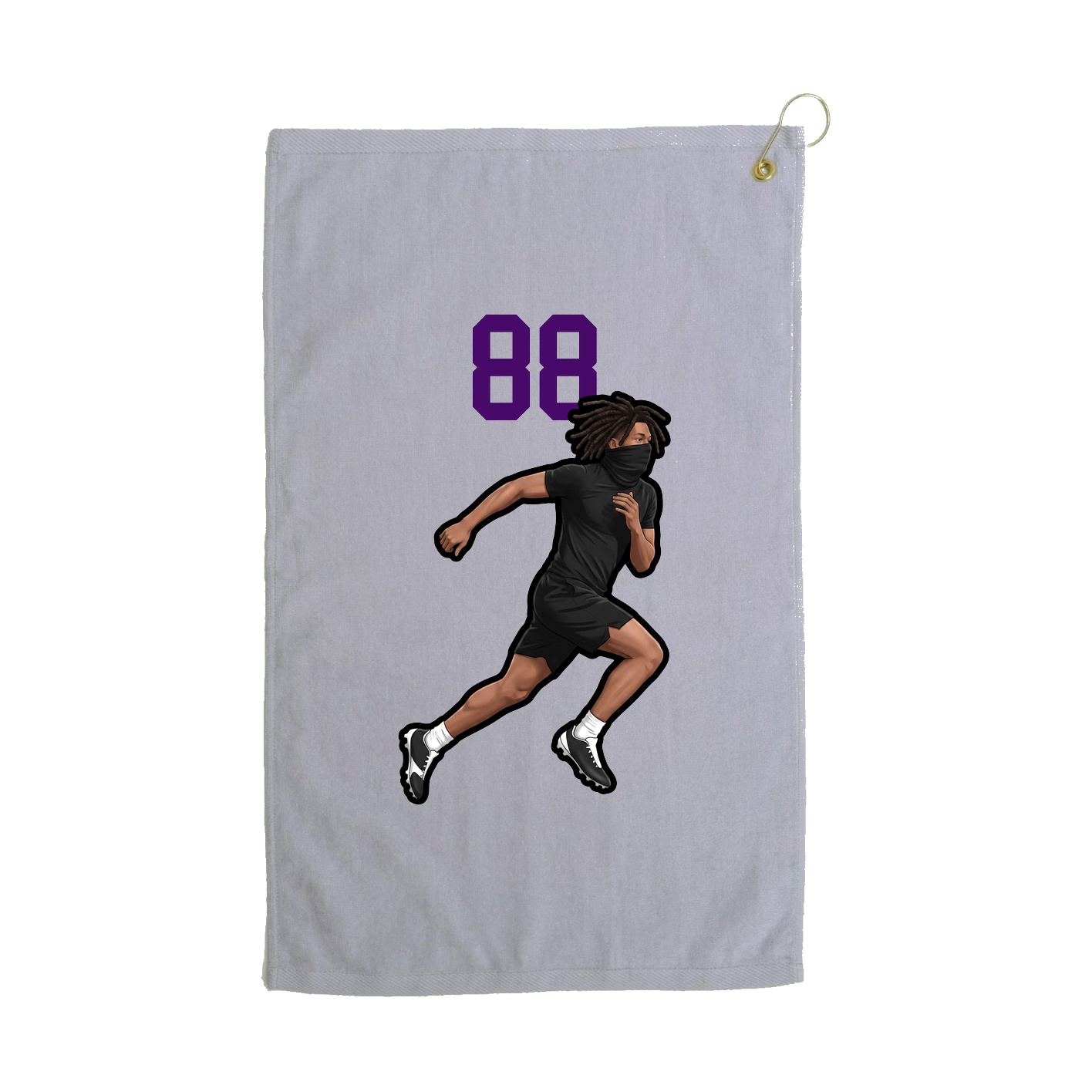 Golf Towel — Number Top in Grey